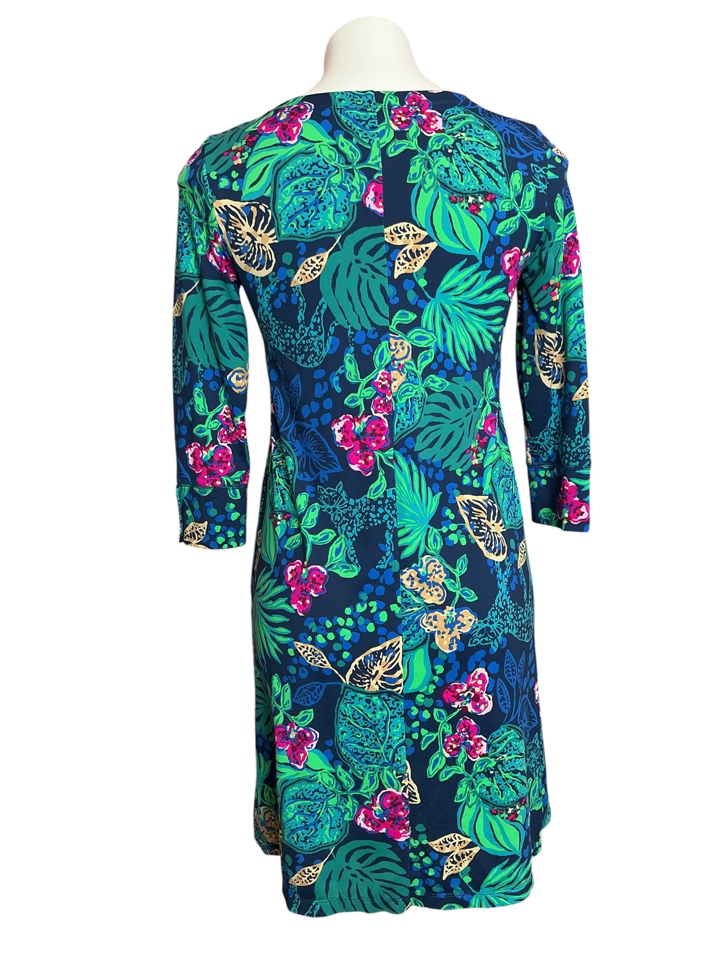 Lilly Pulitzer ChillyLilly Solia Dress Low Tide Navy Life Of The Party - Size XS