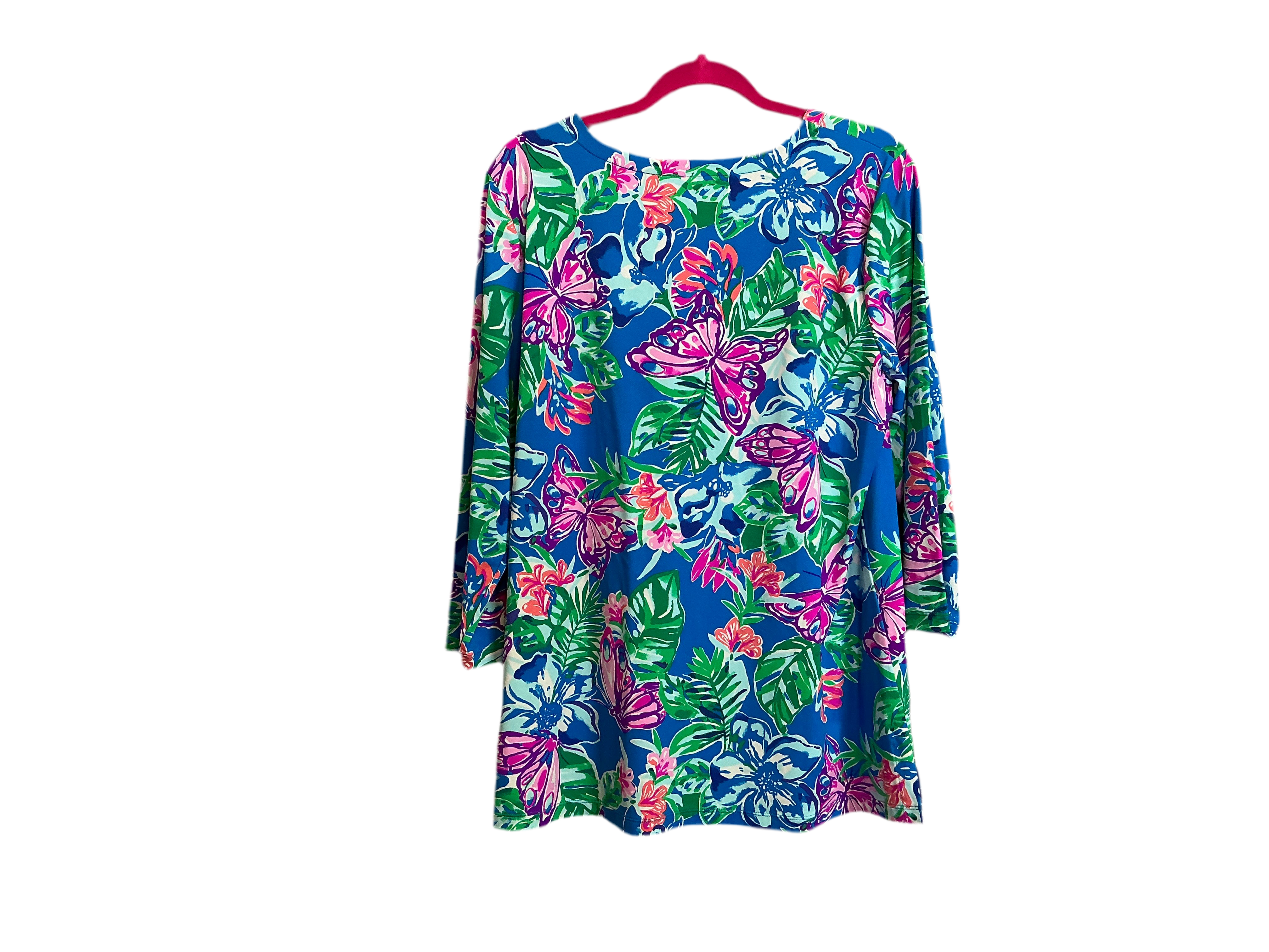 Lilly Pulitzer NWT UPF 50 + Karina Tunic Pundy Blue Isle Be Back Engineered Chilly Lilly - Size XL