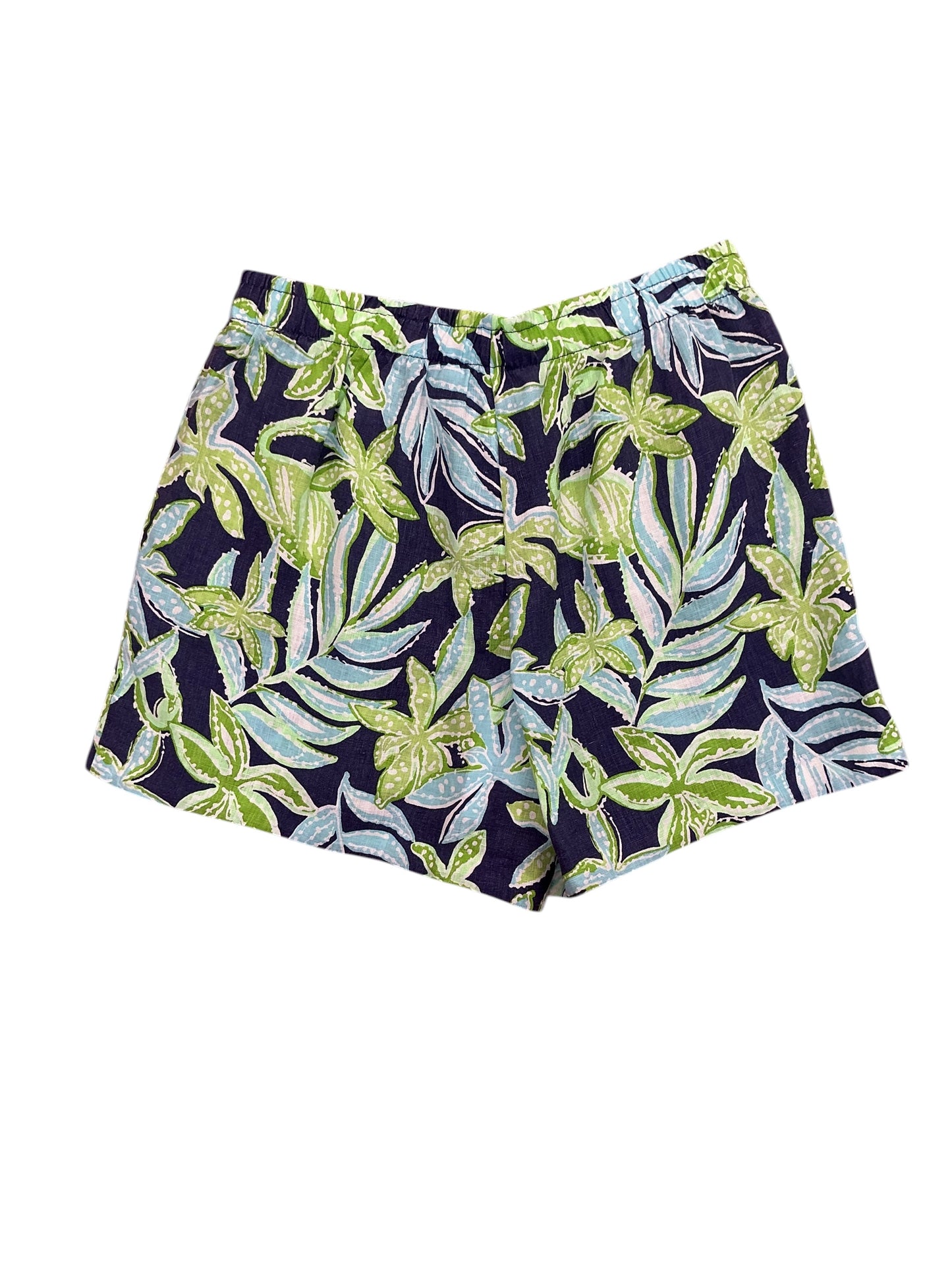 Lilly Pulitzer NWT Croix Linen Shorts Sapphire Pool Tropical Tango - Size XS