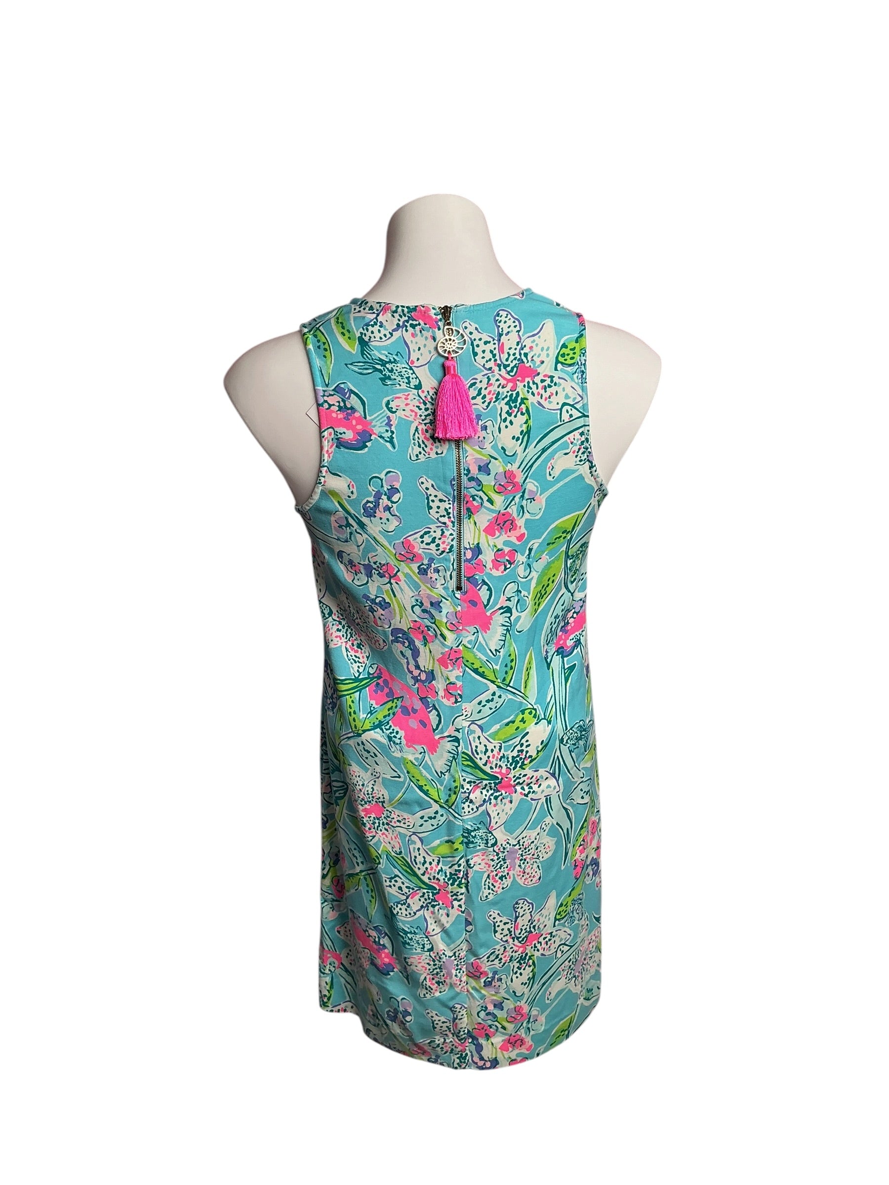Lilly Pulitzer- Kelby Stretch Shift Dress Bali Blue Sway This Way Size 0