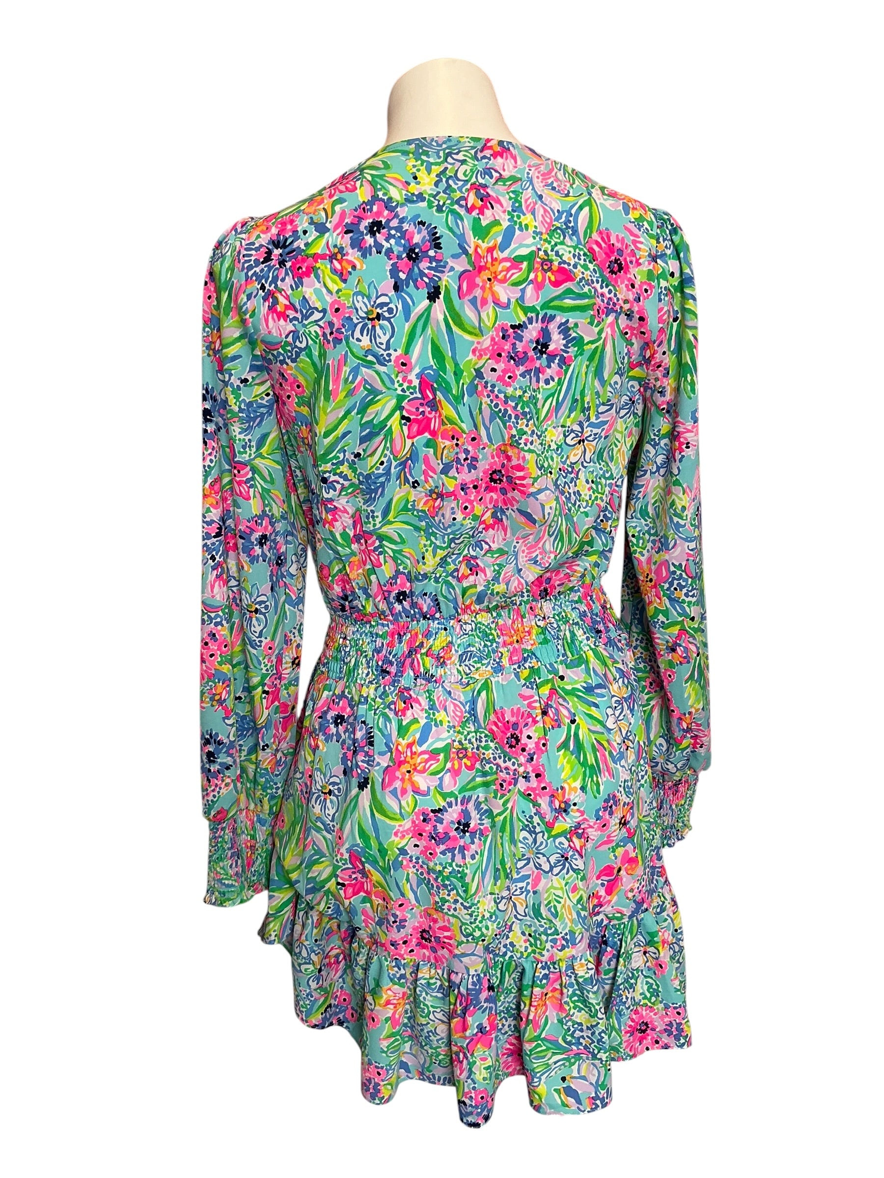 Lilly Pulitzer Cristiana Stretch Dress Amalfi Blue Alligator Isle - Size 6