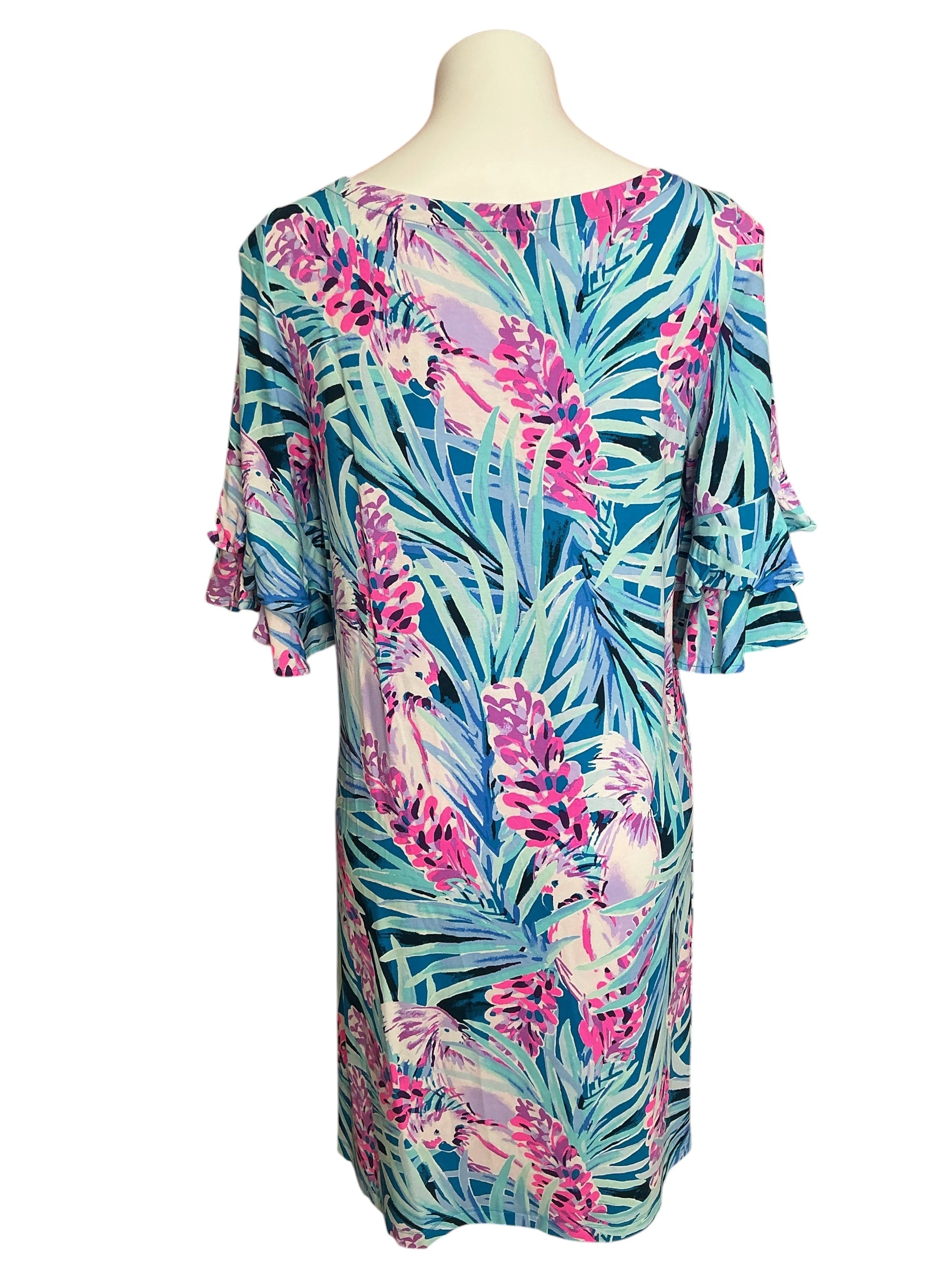 Lilly Pulitzer Lula Dress Mr Peacock Tweethearts - Size L