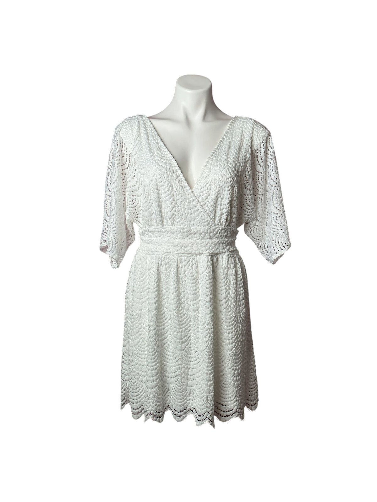 Lilly Pulitzer Parigi Skort Romper Resort White Scalloped Shell Lace - Size M