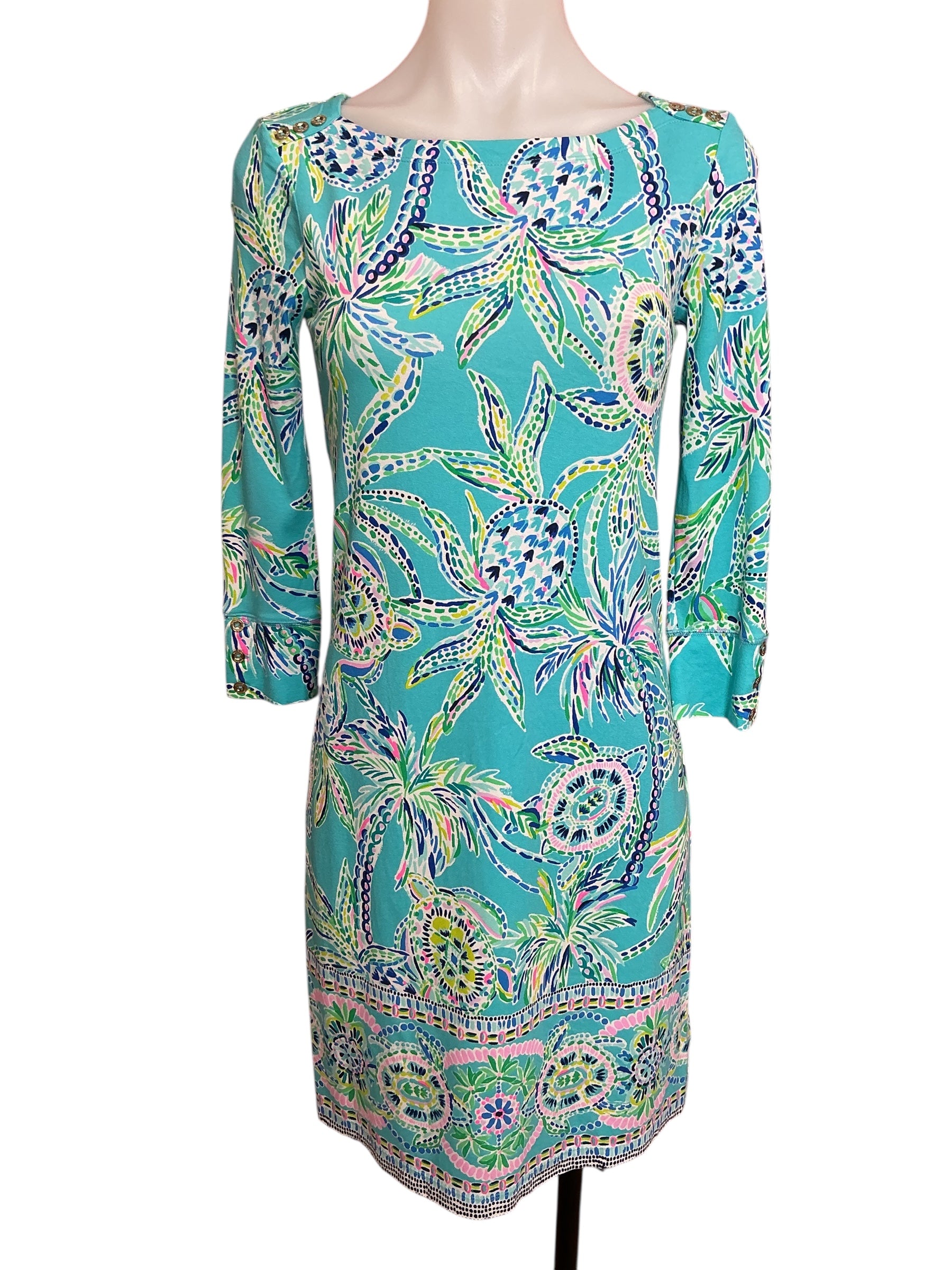 Lilly Pulitzer Sophie Dress Bermuda Blue Turtle Season - Size XS