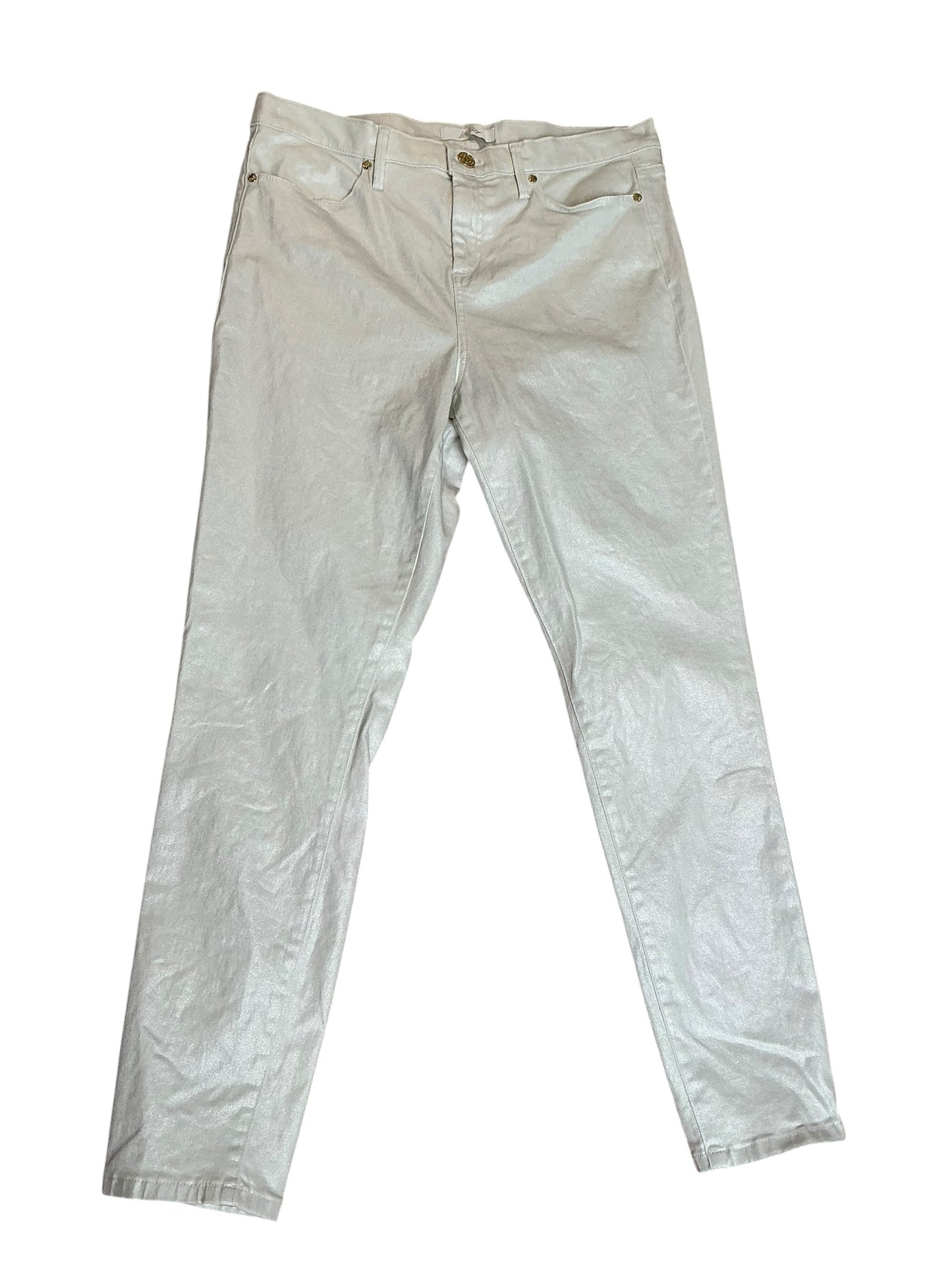 Lilly Pulitzer Eagan High Rise Skinny Jean Coconut Metallic - Size 14