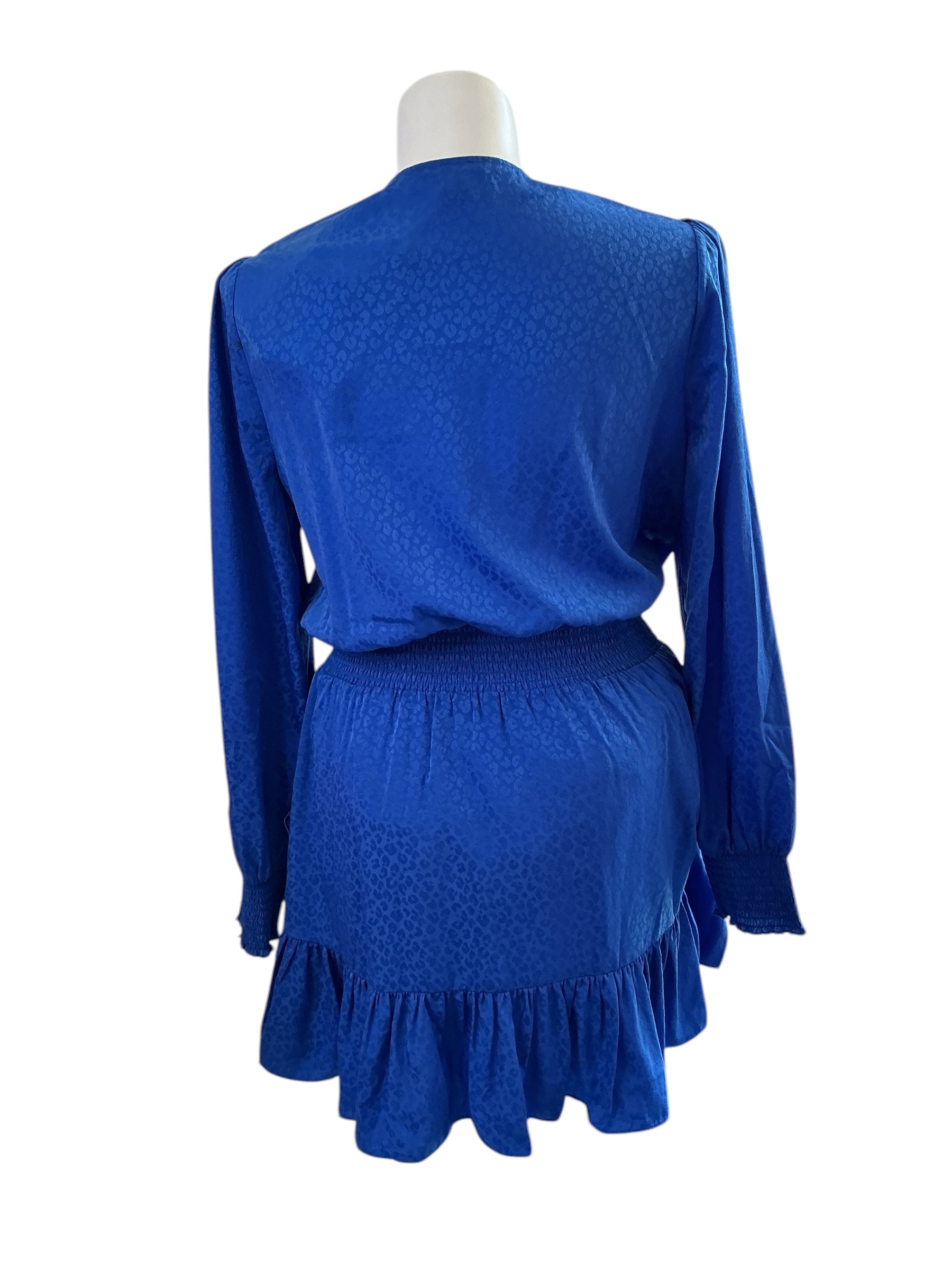Lilly Pulitzer NWT Cristina Dress - Ikat Blue Petite Leopard Jacquard - Size 14