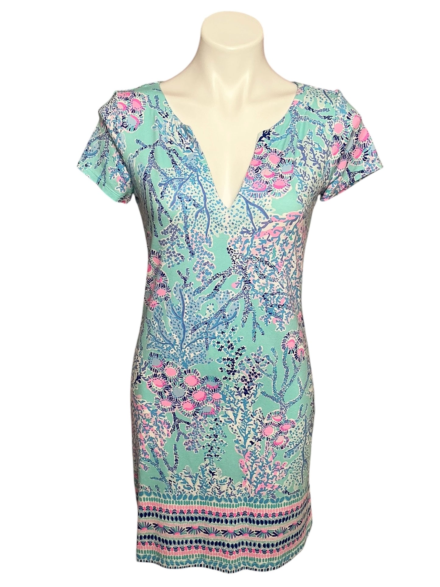 Lilly Pulitzer Sophiletta Dress Blue Ibiza Now You Sea Me - Size S