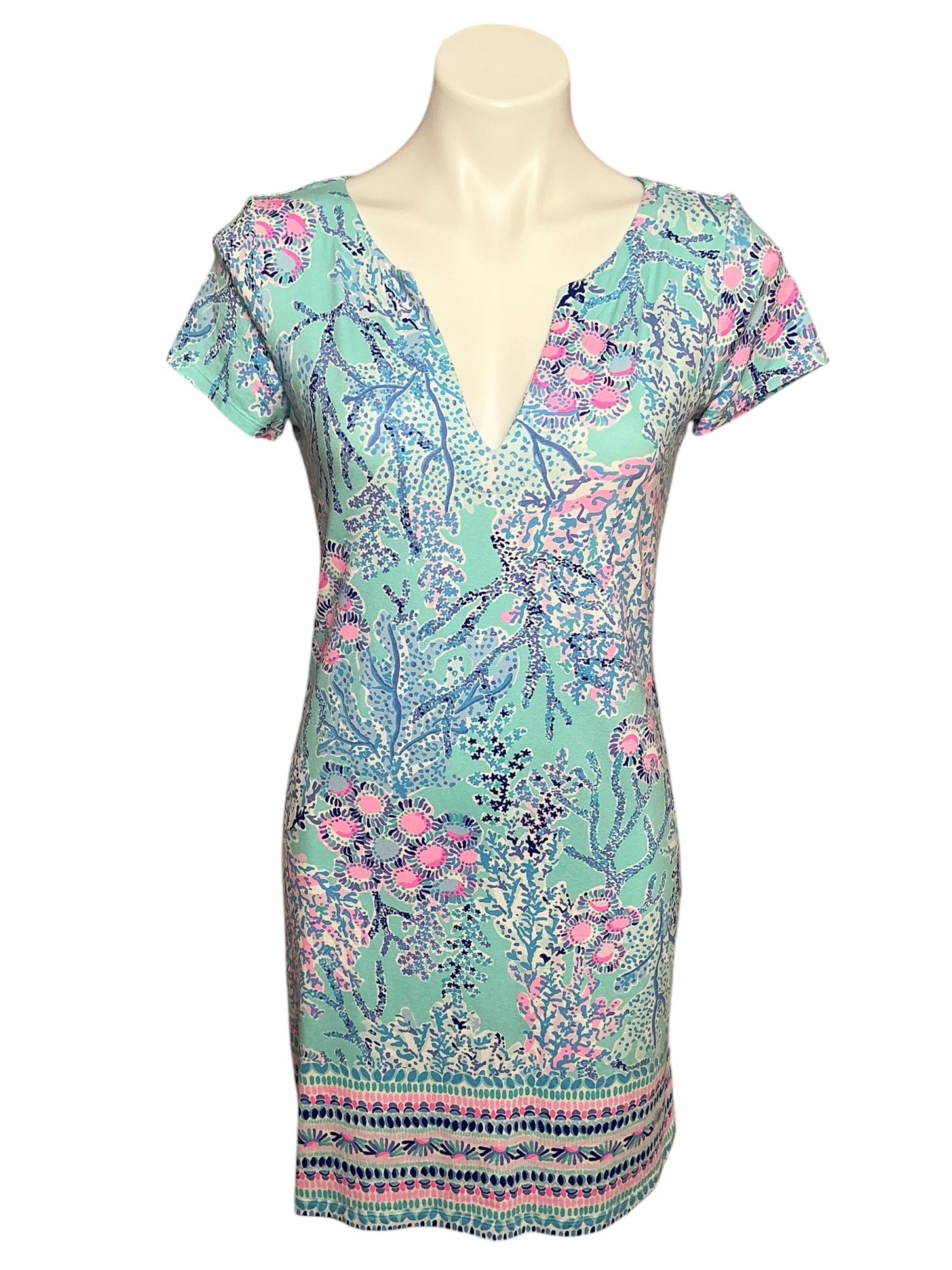 Lilly Pulitzer Sophiletta Dress Blue Ibiza Now You Sea Me - Size S