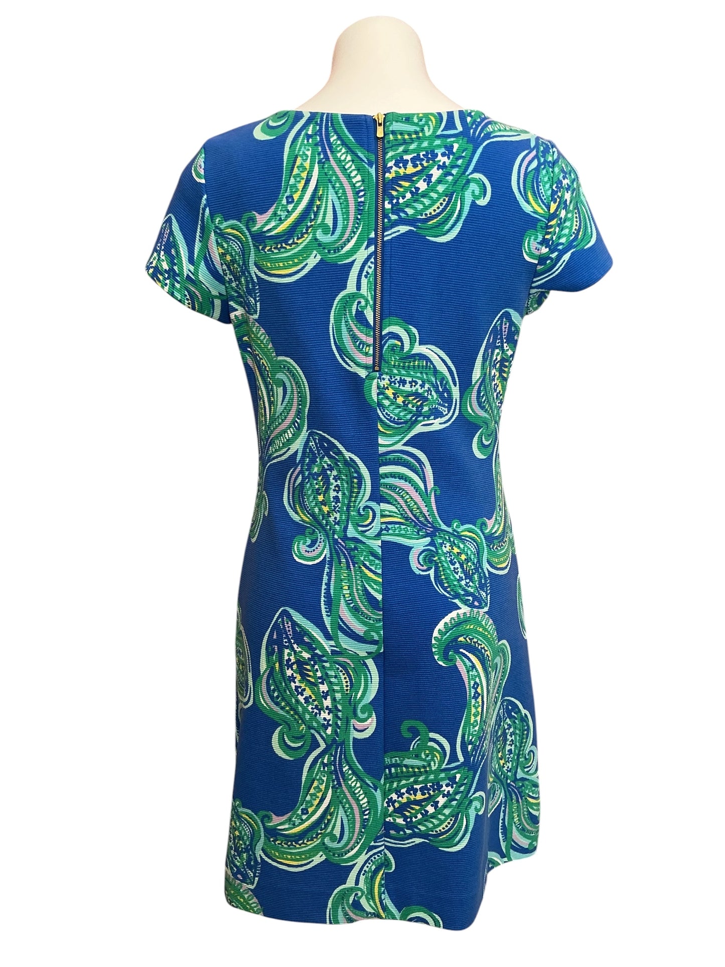 Lilly Pulitzer Layton Shift Dress Blue Crush She Got Sole - Size M