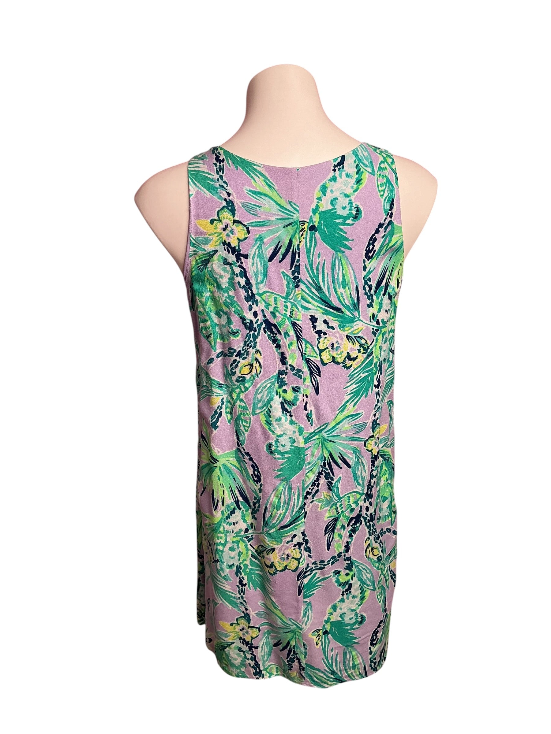Lilly Pulitzer- Jackie Shift Dress Light Lilac Verbena It’s Impawsible Size S