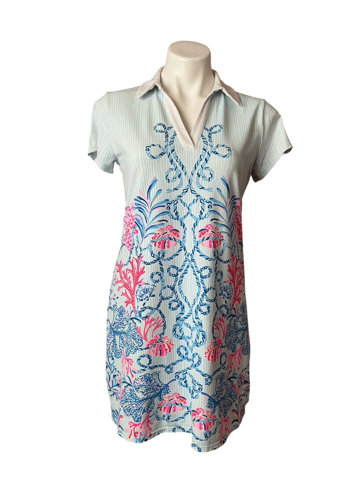 Lilly Pulitzer Luxletic Cayo Costa Dress Hip Nautic - Size S