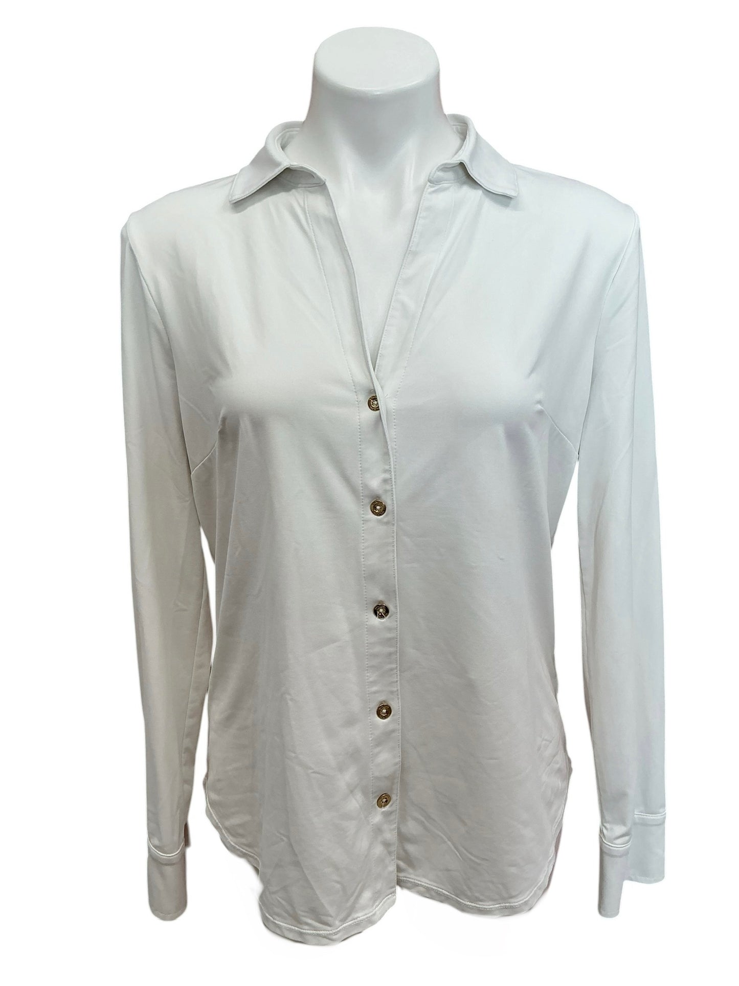 Lilly Pulitzer Marlena Button Down Top Resort White - Size L