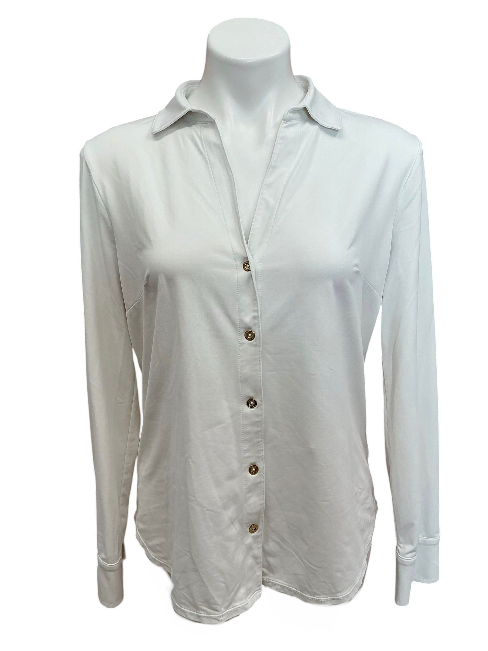 Lilly Pulitzer Marlena Button Down Top Resort White - Size L