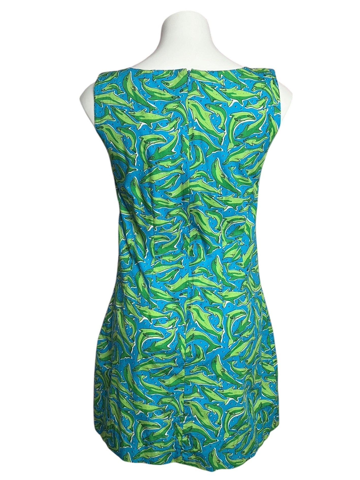 Lilly Pulitzer Shift Dress Blue Dolphin Firecracker - Size 12