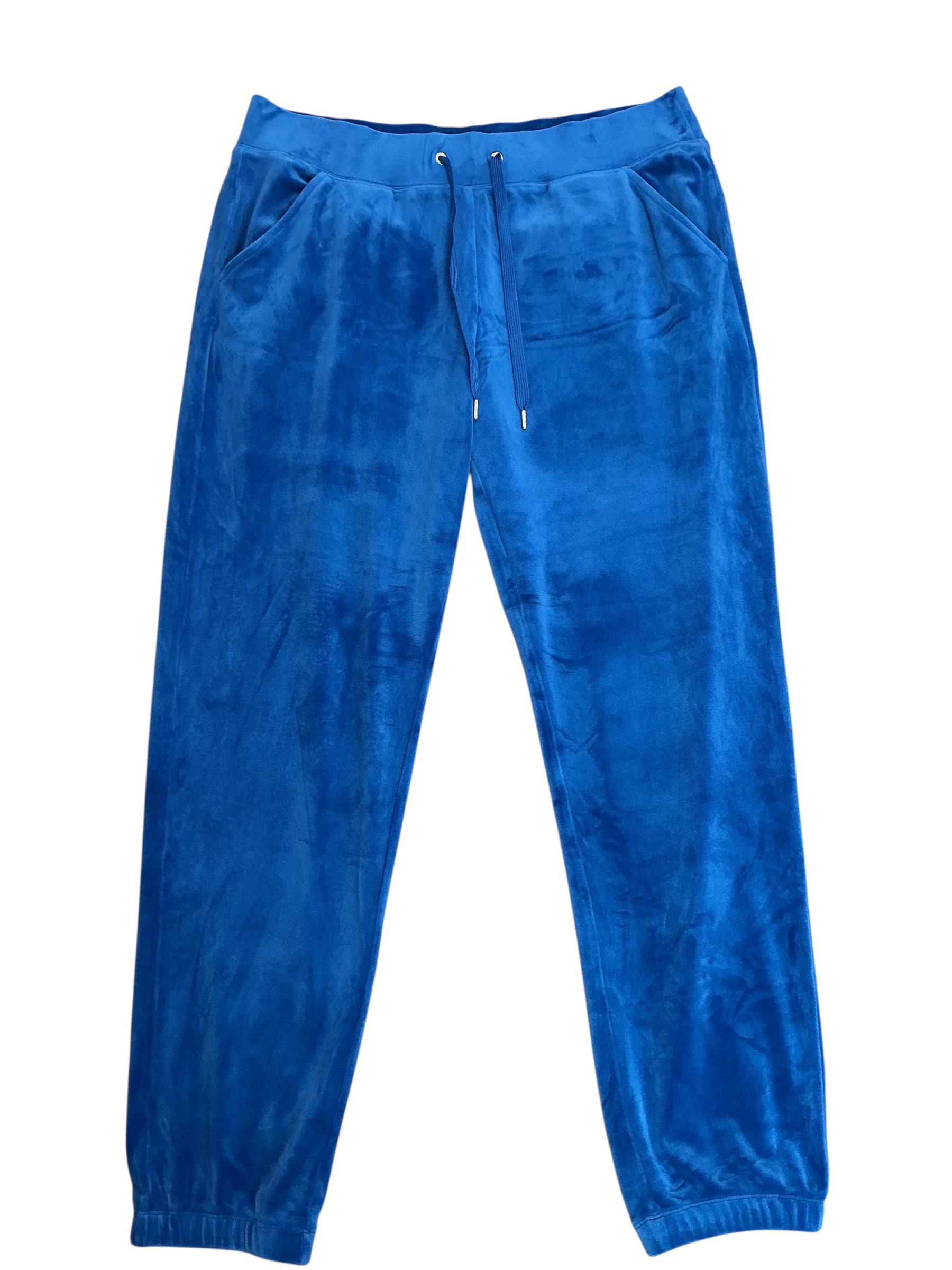 Lilly Pulitzer Mallie Velour Jogger Pants Royal Blue - Size L