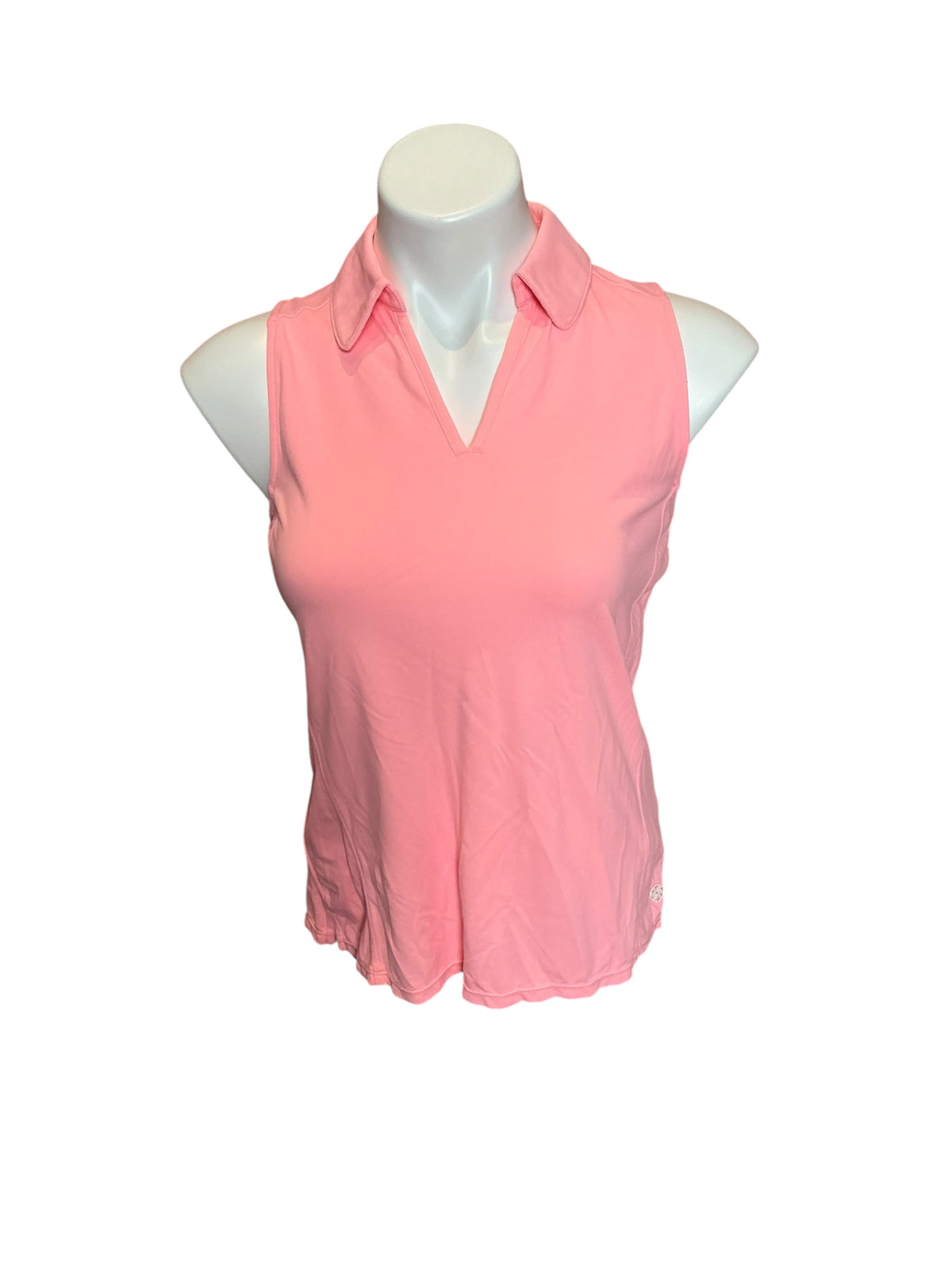 Lilly Pulitzer UPF 50+ Luxletic Alister Polo Top Sorbet Pink - Size XS