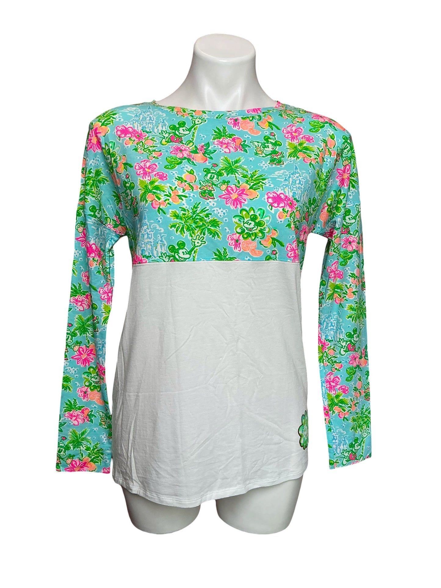 Lilly Pulitzer NWT Finn Top Blue Ibiza Lilly Loves Disney - Size XS