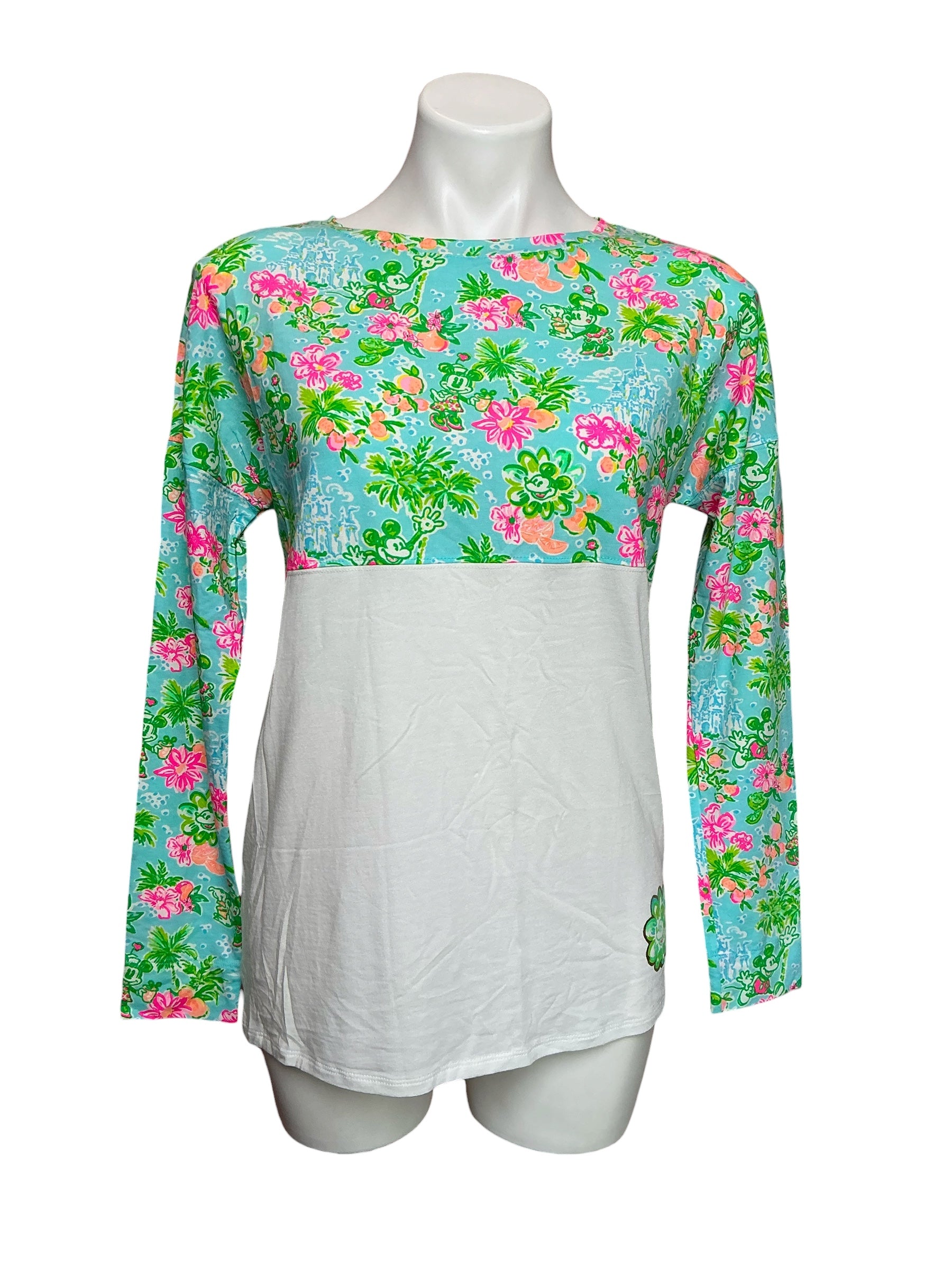 Lilly Pulitzer NWT Finn Top Blue Ibiza Lilly Loves Disney - Size XS