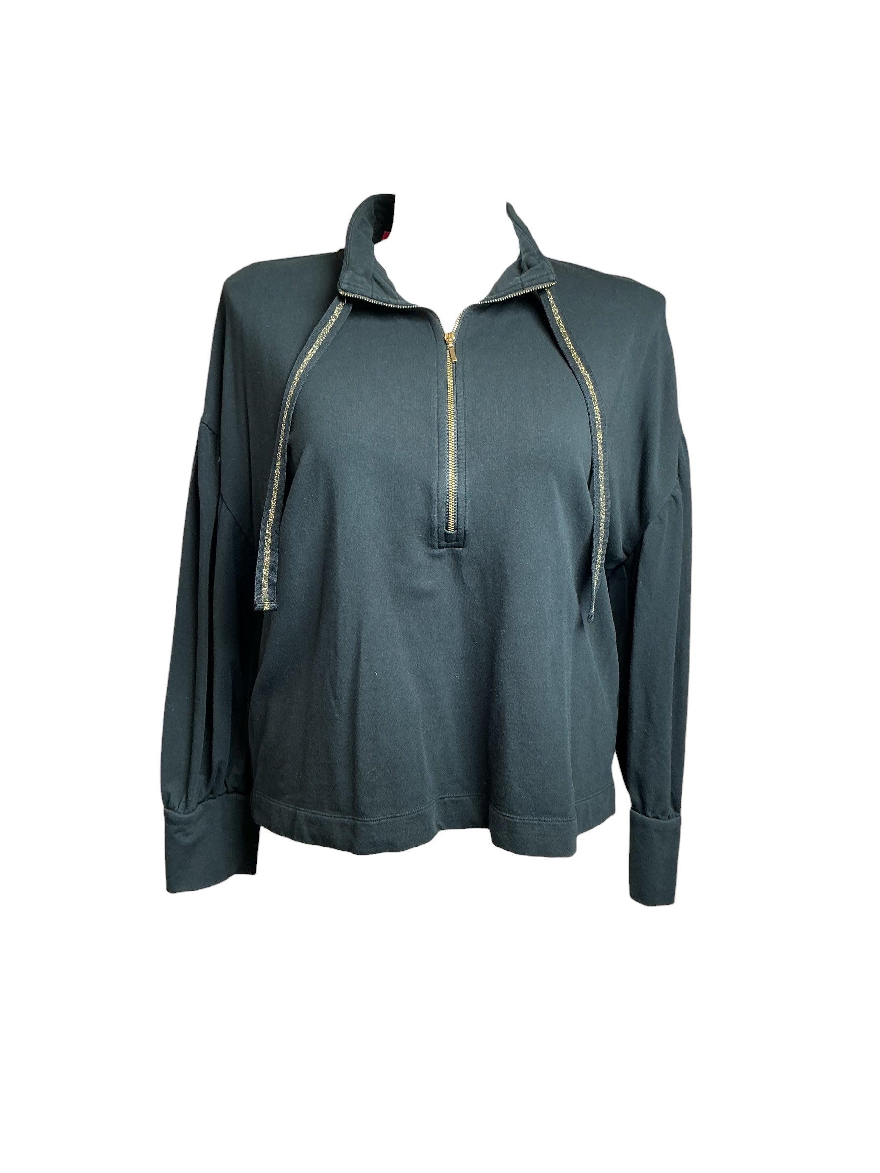Lilly Pulitzer Lesha Long Sleeve Popover - Onyx - Size XL