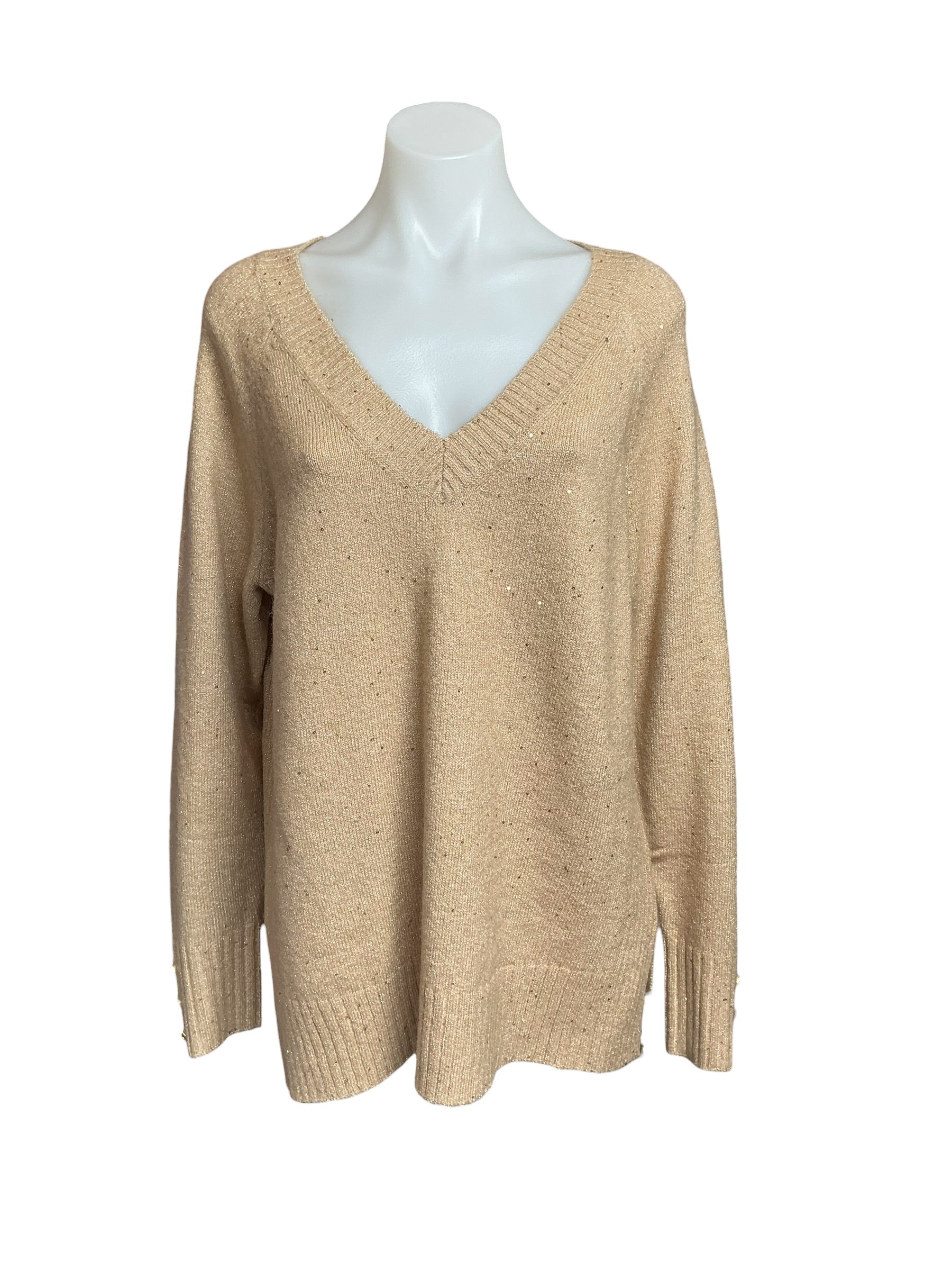 Lilly Pulitzer NWT Kaycee Sequin Sweater - Gold Metallic - Size M