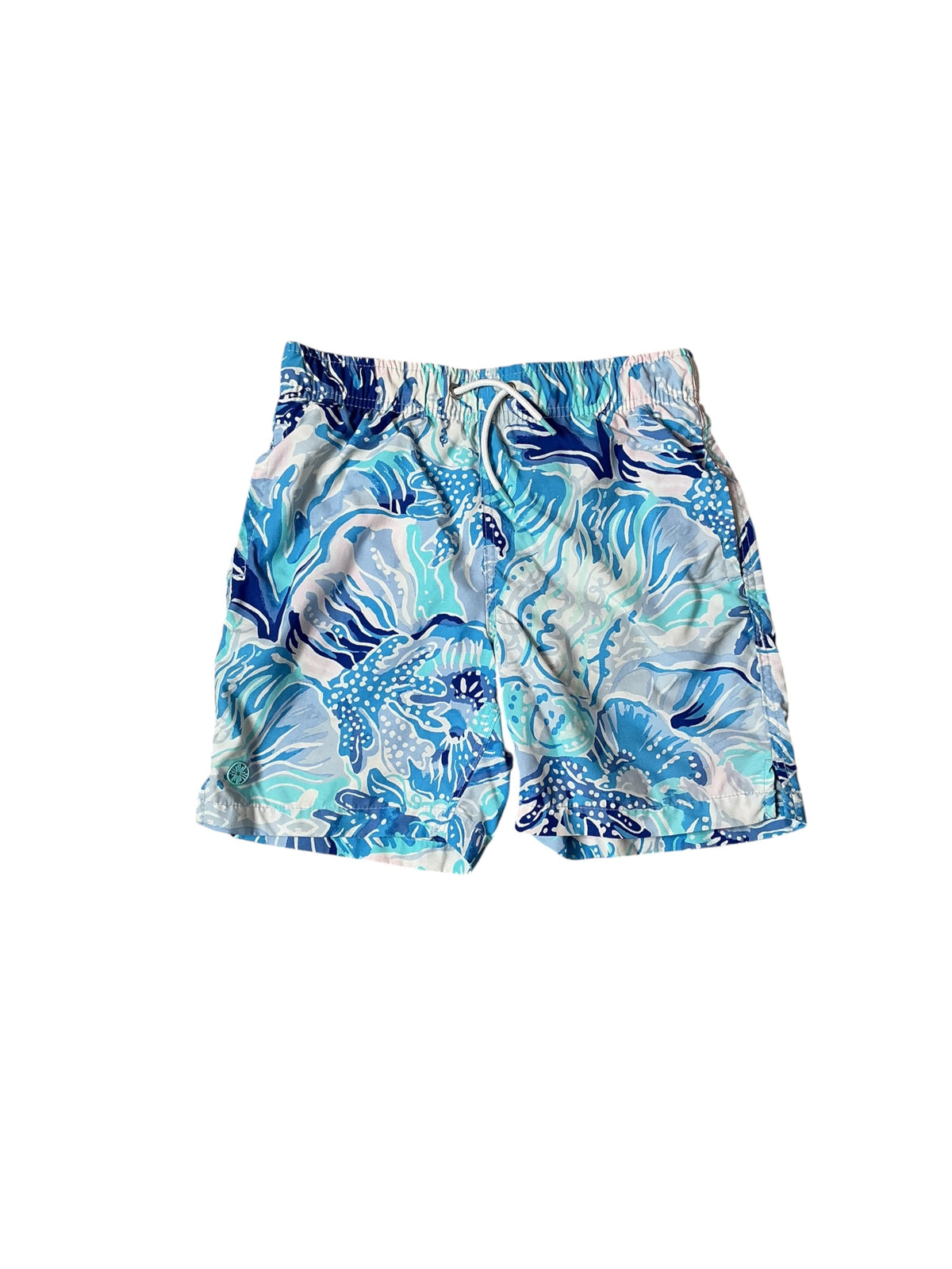 Lilly Pulitzer Boys Junior Capri Swim Trunk Celestial Sea - Size M