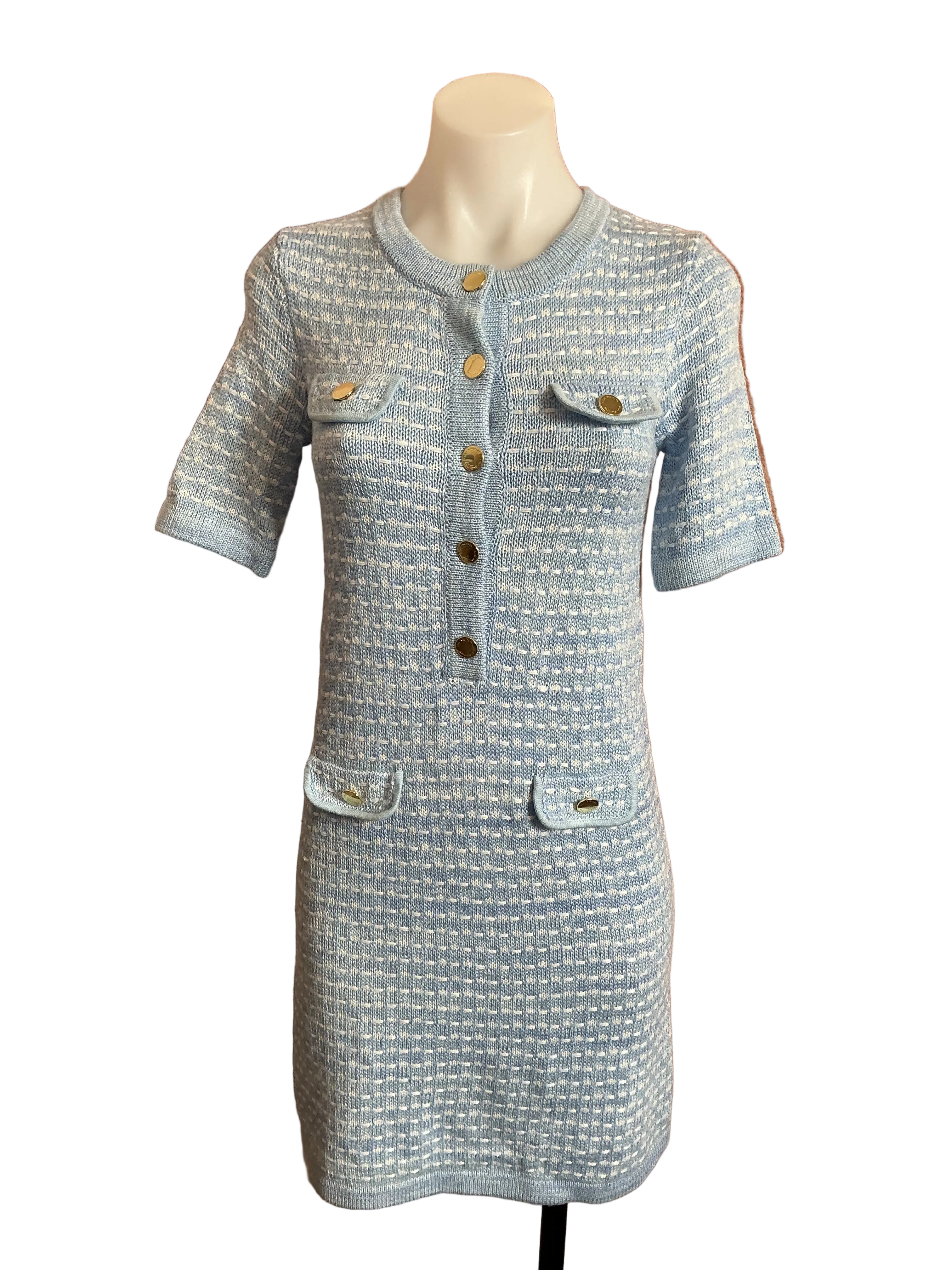 Lilly Pulitzer NWT Theodorah Sweater Dress Bluette Metallic Marl - Size XXS