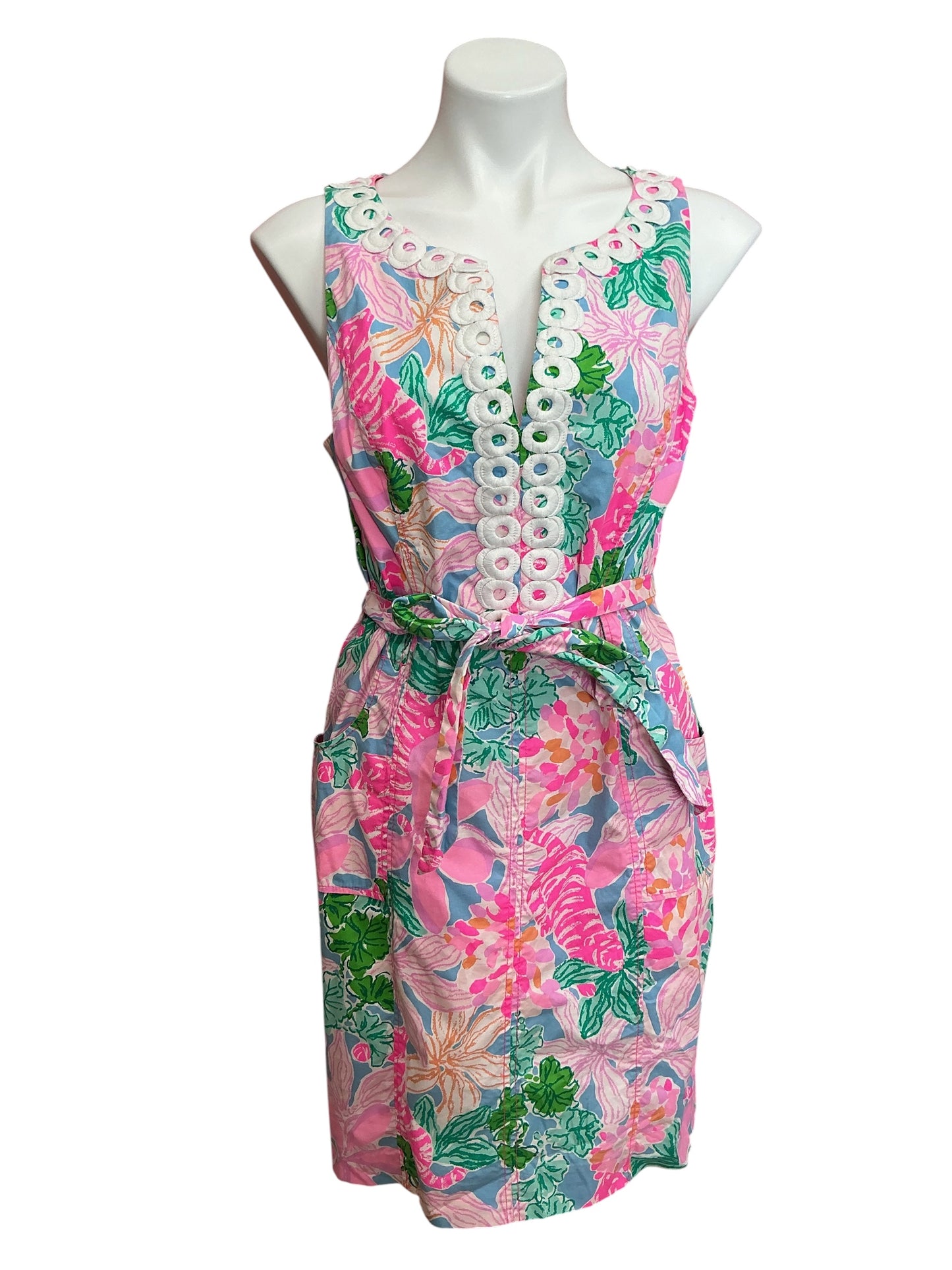 Lilly Pulitzer Gulianna Stretch Shift Dress Spring In Your Step - Size 10
