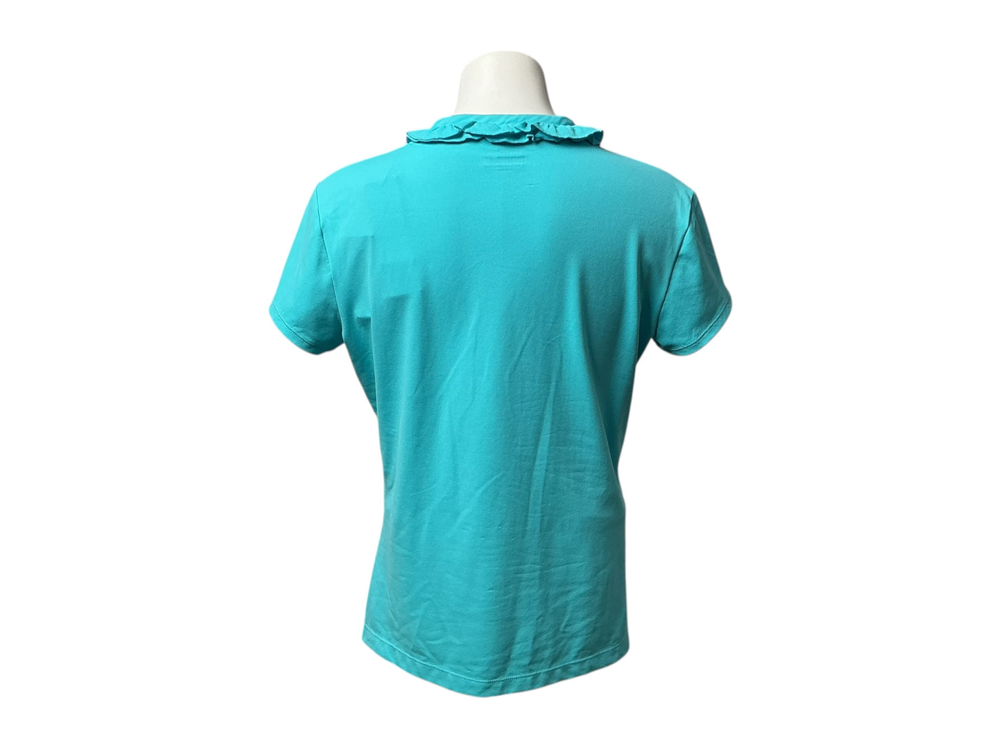 Lilly Pulitzer NWT Luxletic Frida Ruffle Polo UPF Blue Horizon - Size L