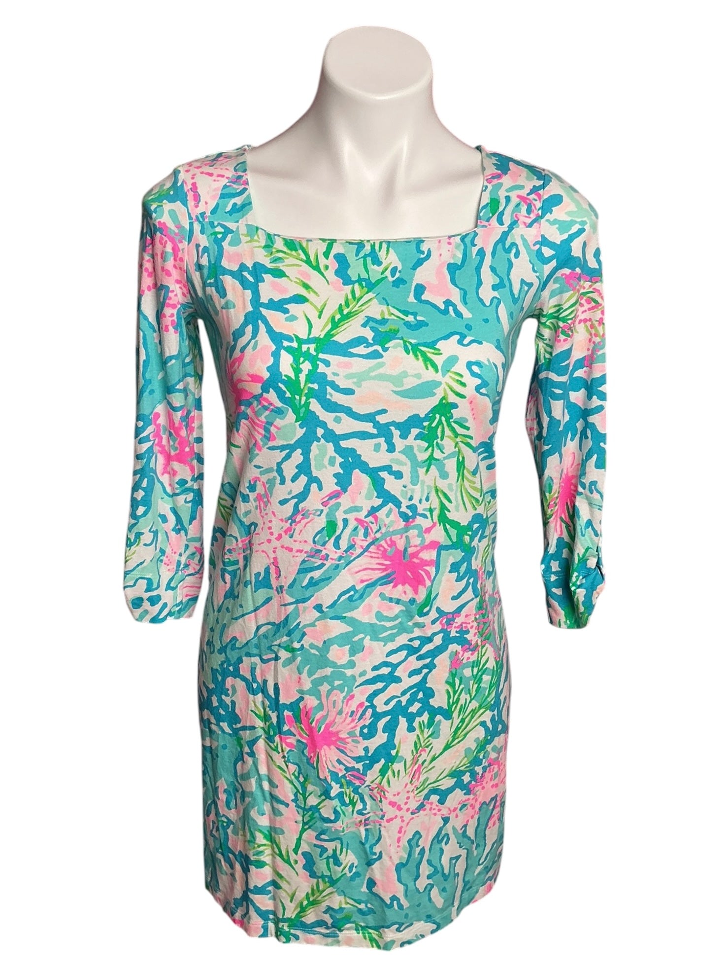 Lilly Pulitzer Bailee Dress Multi Coral Bay - Size XS