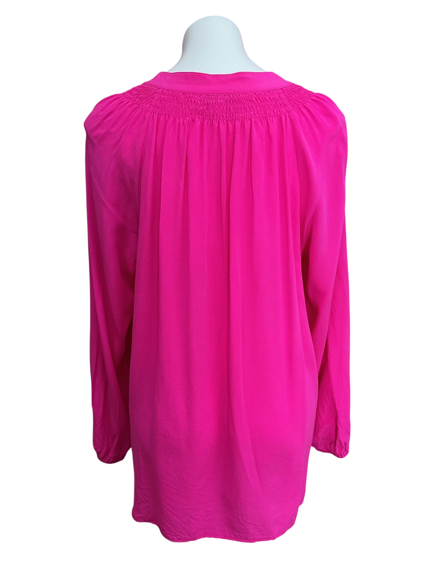 Lilly Pulitzer Elsa Silk Top Passion Fruit Pink - Size XXL