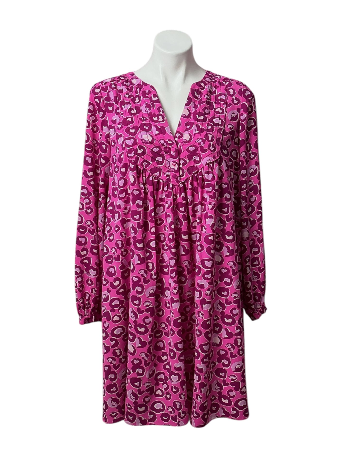 Lilly Pulitzer Brynnly Stretch Dress Mandevilla Pink Don't Be a Cheetah - Size 8