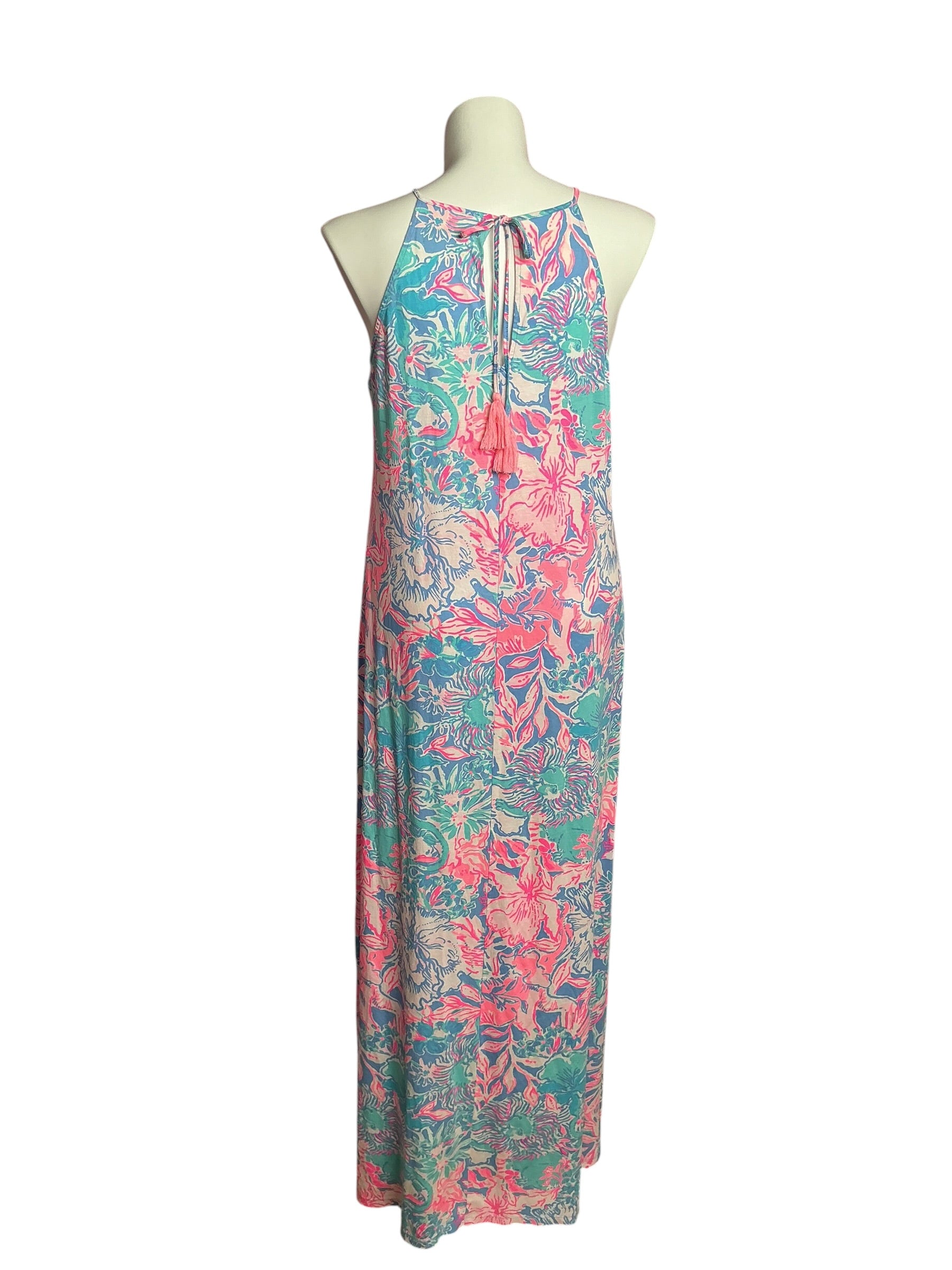 Lilly Pulitzer- Margot Maxi Dress Blue Peri Viva La Lilly Size XL
