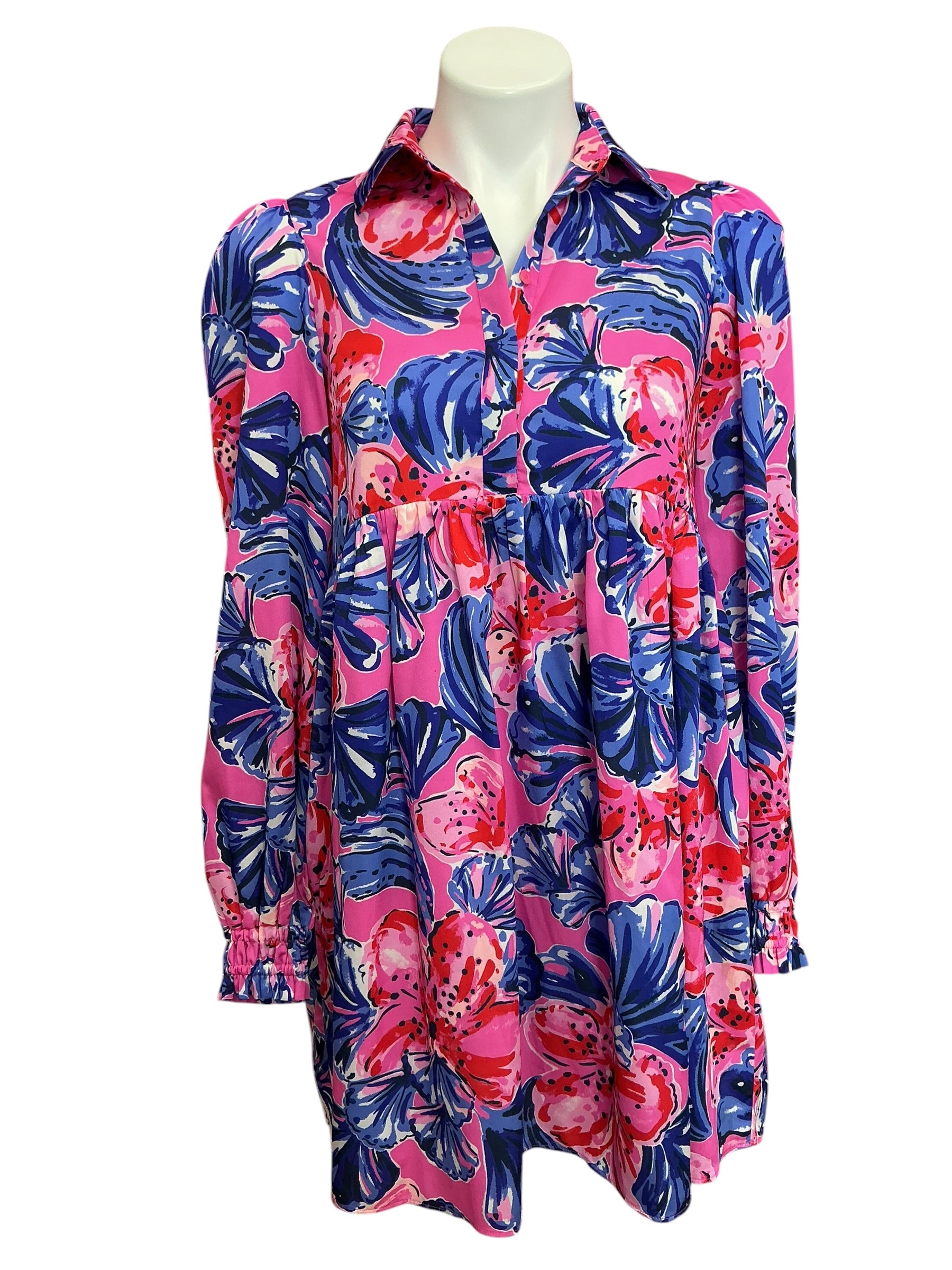 Lilly Pulitzer Arlie Dress Plumeria Pink In A Holidaze - Size XXS