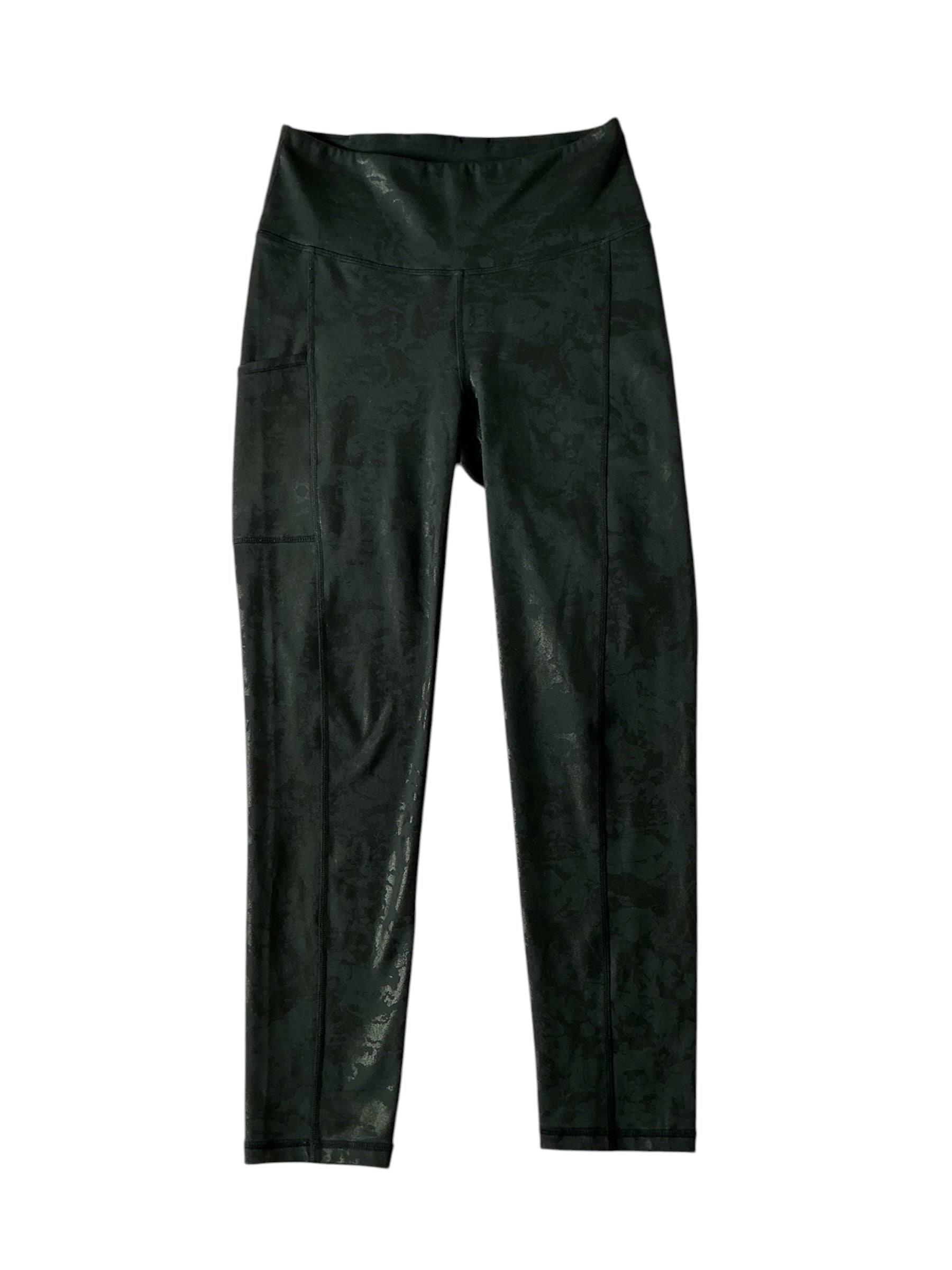 Lilly Pulitzer Luxletic Weekender High Rise Midi Legging Onyx Shoreline Foil - Size XS