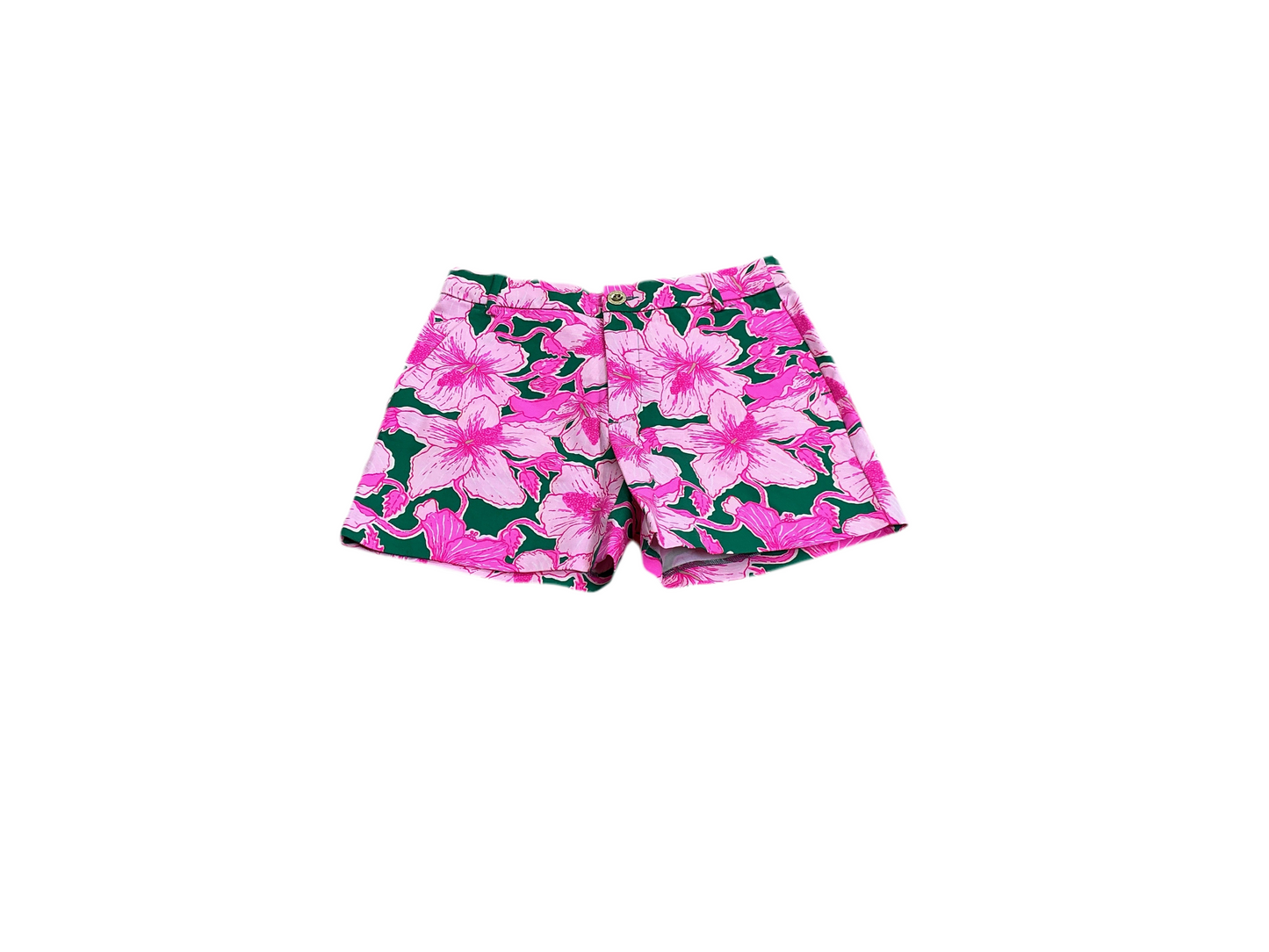 Lilly Pulitzer  NWT - Gretchen High Rise Short - Kelly Green Hibis KISS - Size 2