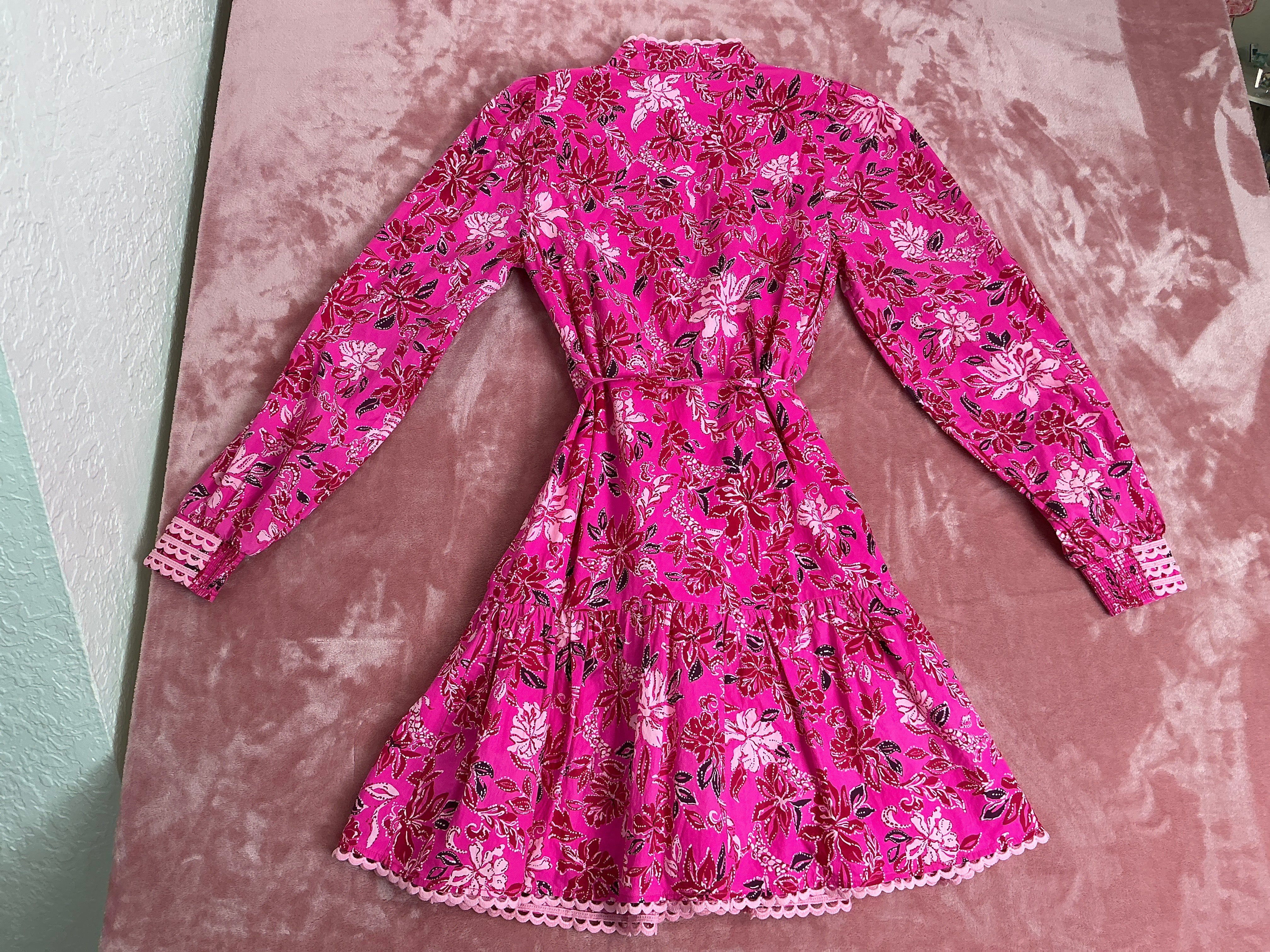 Lilly Pulitzer Arletta Dress - Passion Fruit Pink Giraffic Park - Size 0