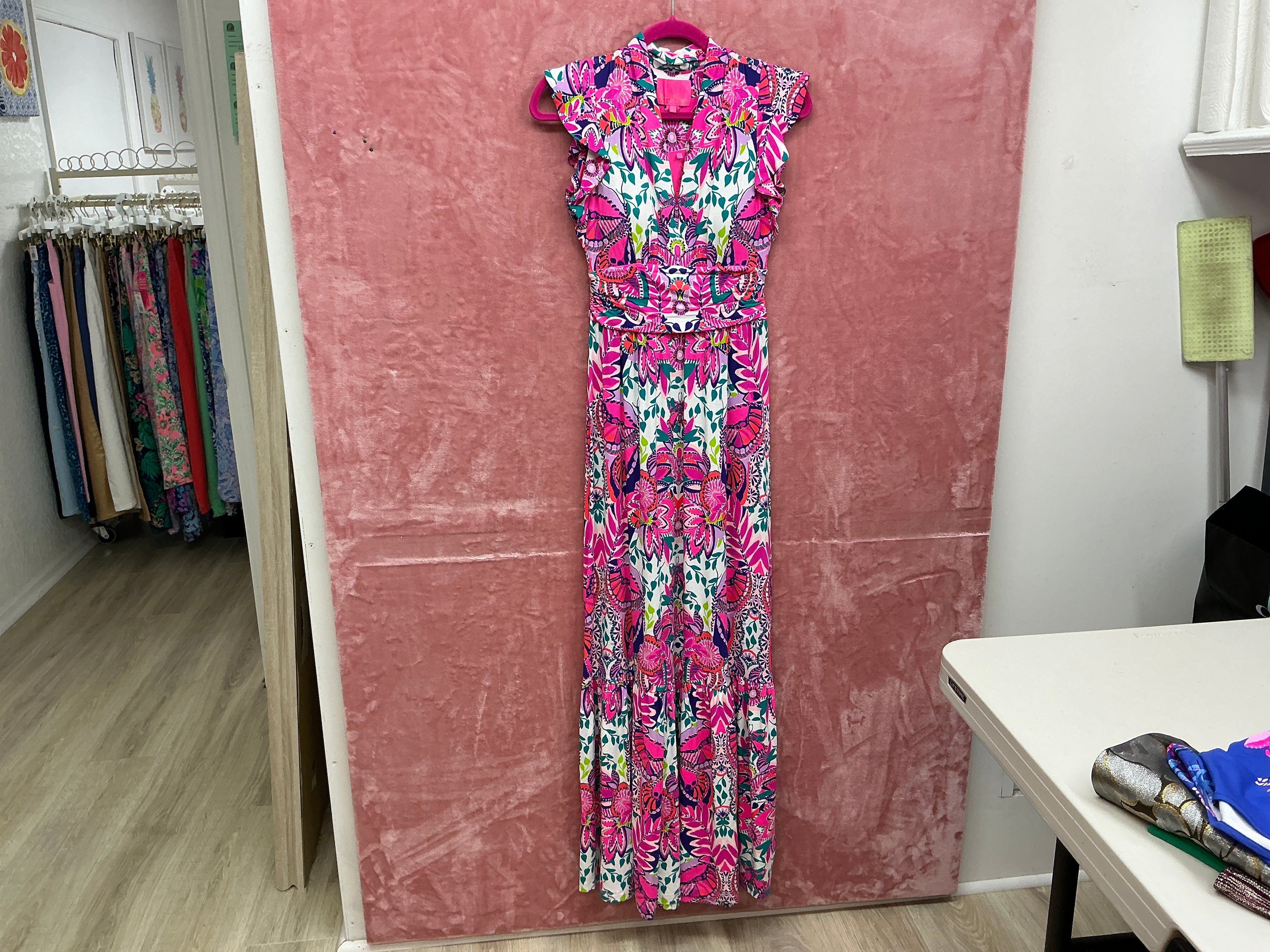 Lilly Pulitzer Adrian Flutter Sleeve Dress NWT,  She’s Too Fly Size XS