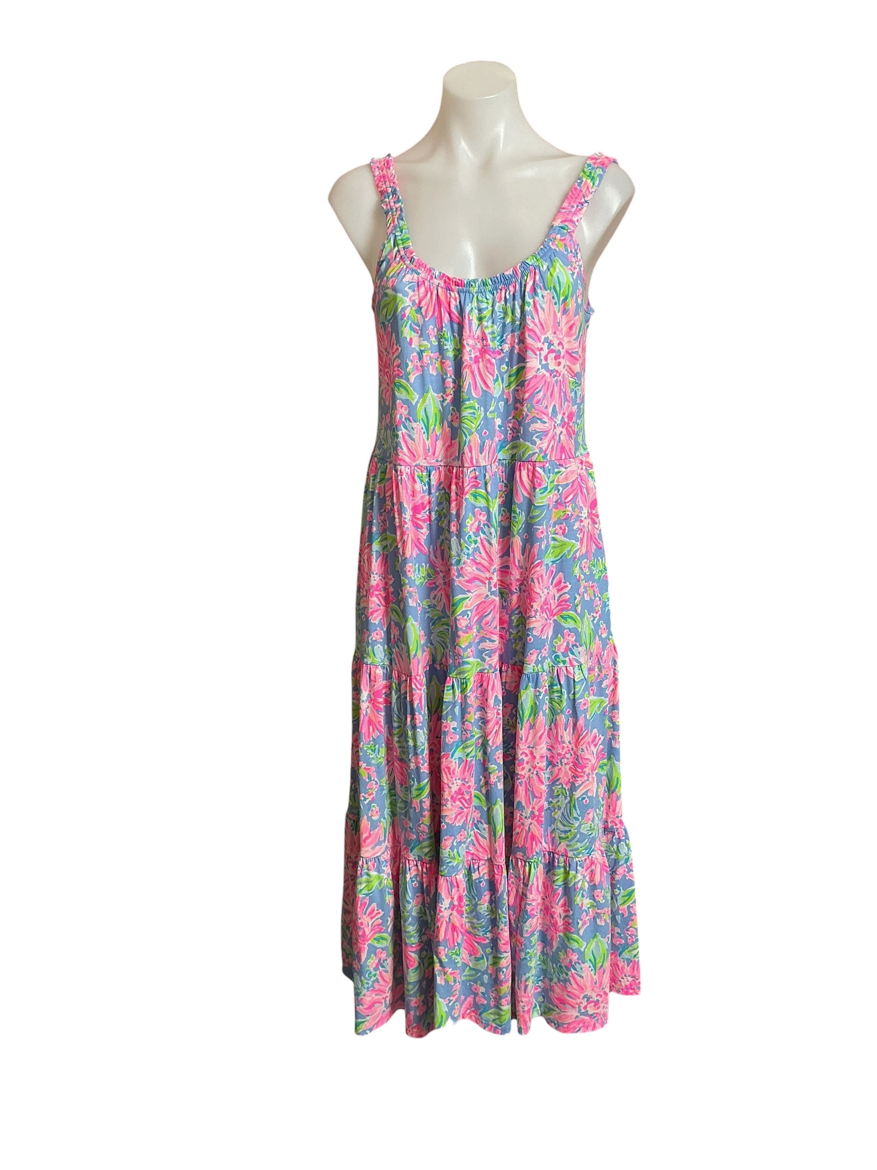 Lilly Pulitzer NWT Loro Midi Dress - Blue Peri Sunrise Bay - Size S