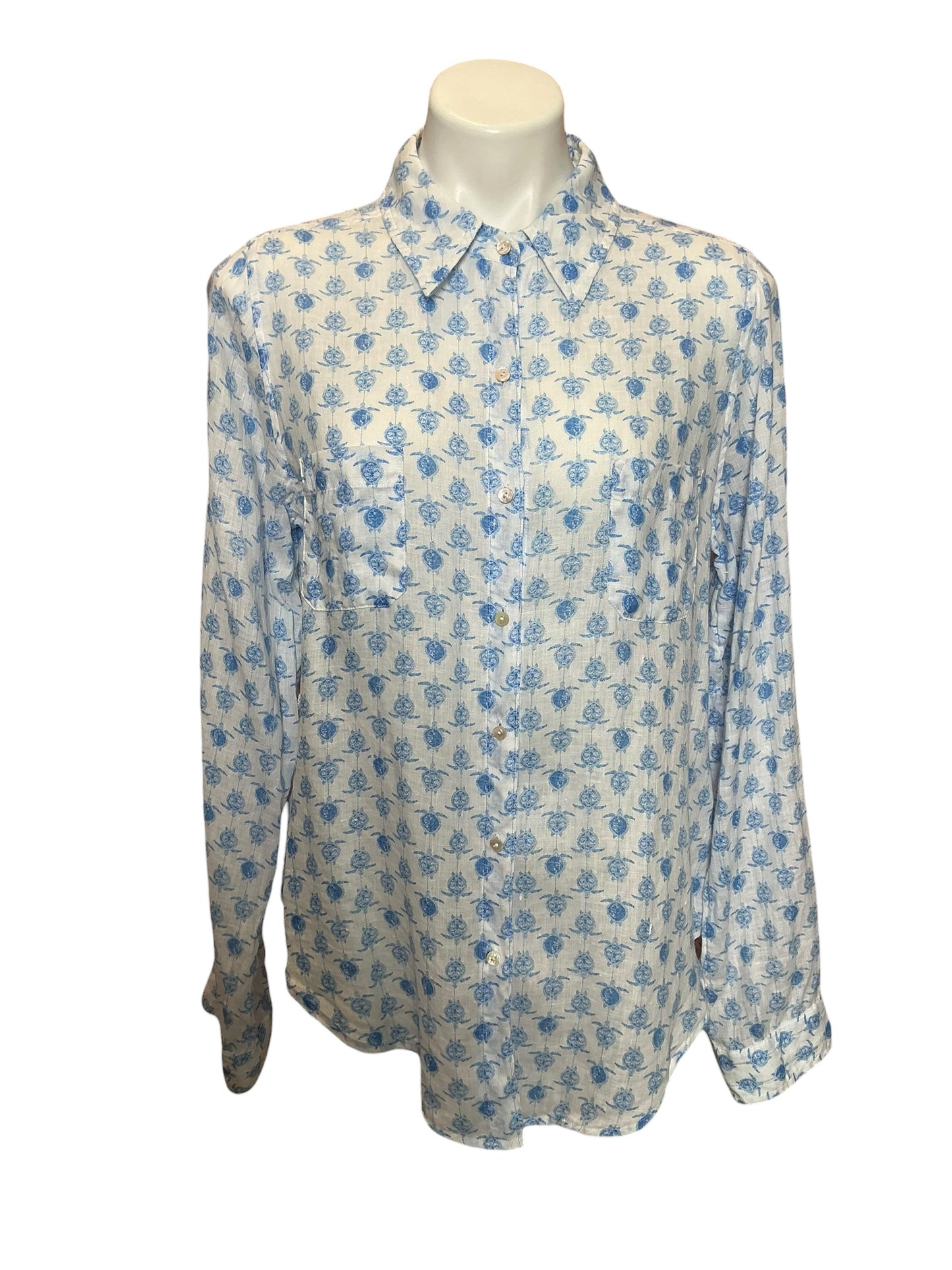 Lilly Pulitzer Sea View Button Down Toe to Toe - Size M