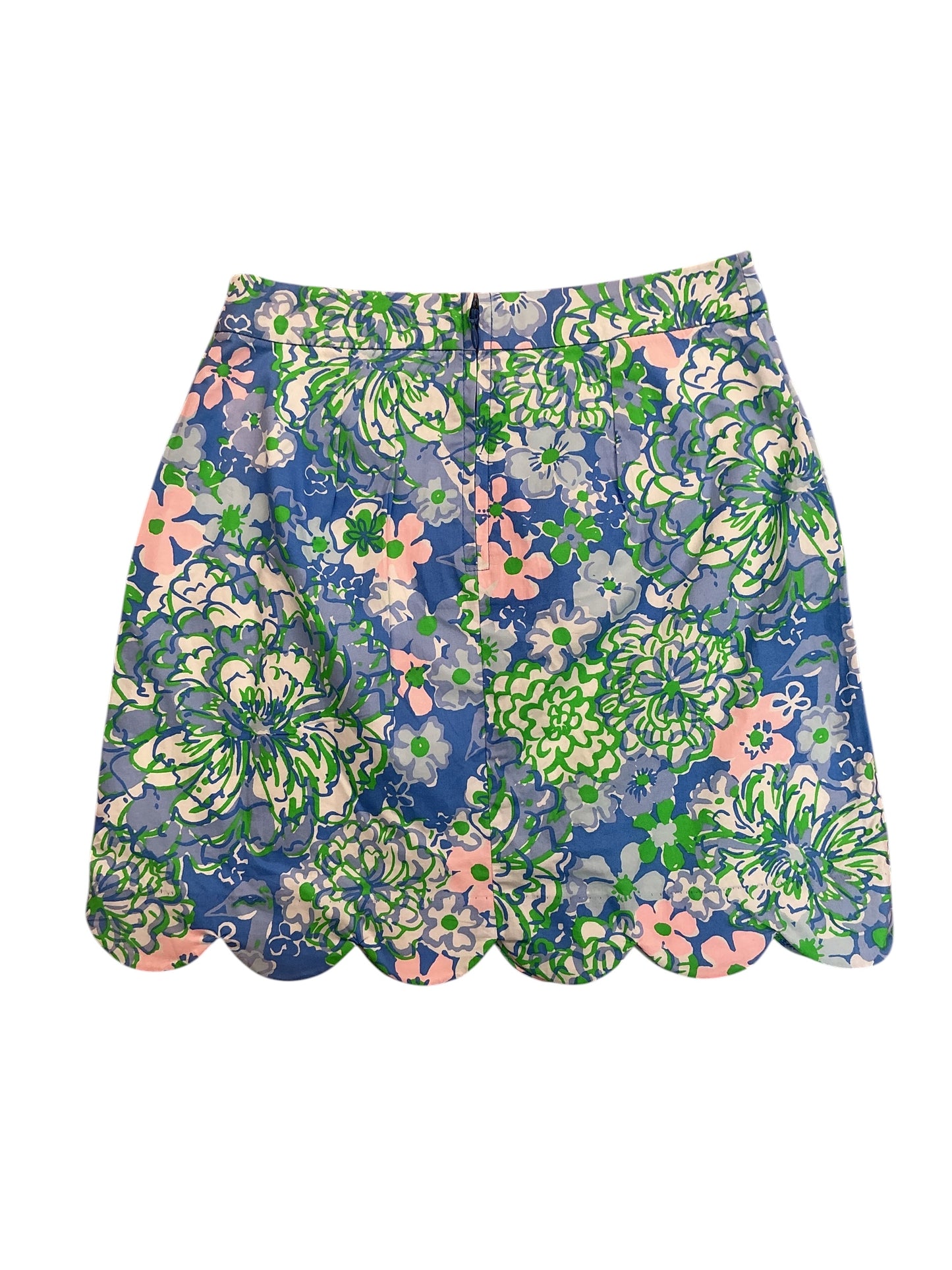 Lilly Pulitzer NWT Tropper Mini Skirt Sunwashed Blue Plumes In Bloom - Size 0