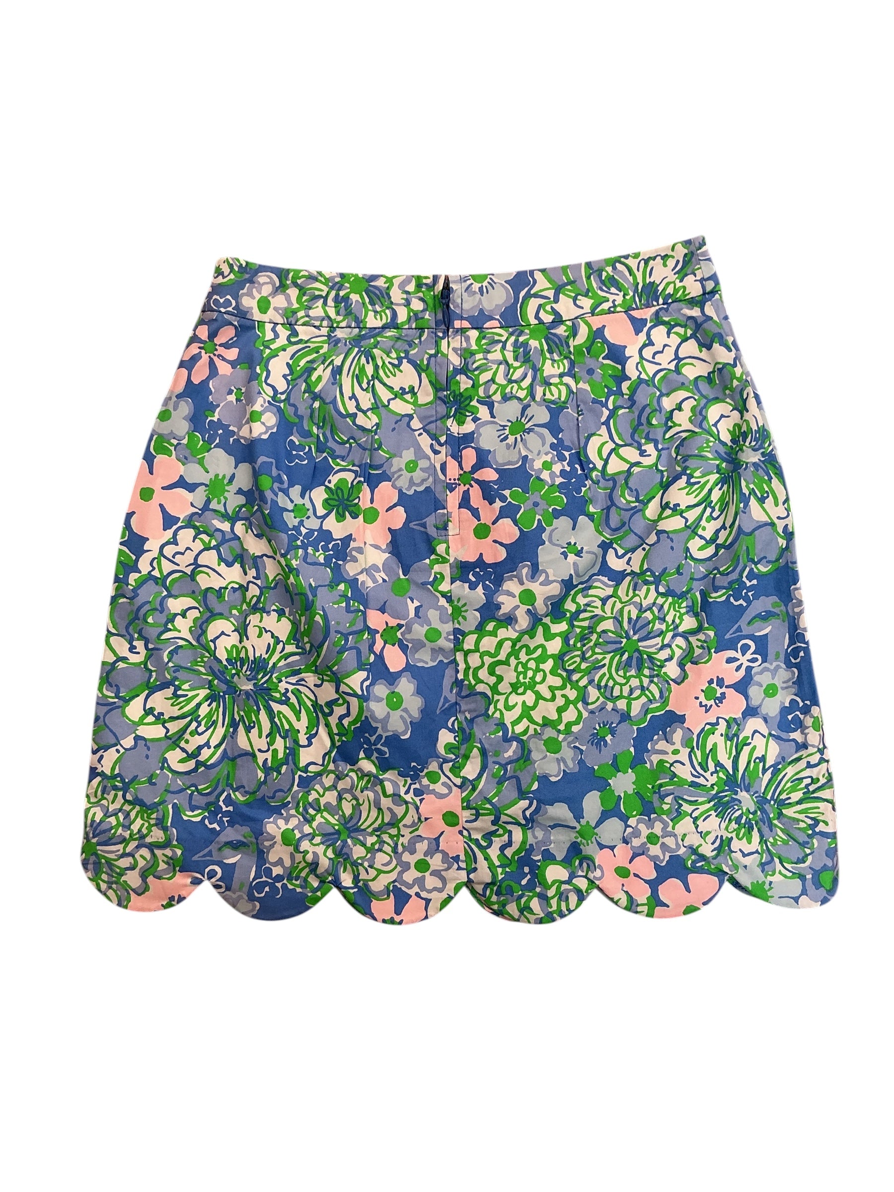 Lilly Pulitzer NWT Tropper Mini Skirt Sunwashed Blue Plumes In Bloom - Size 0