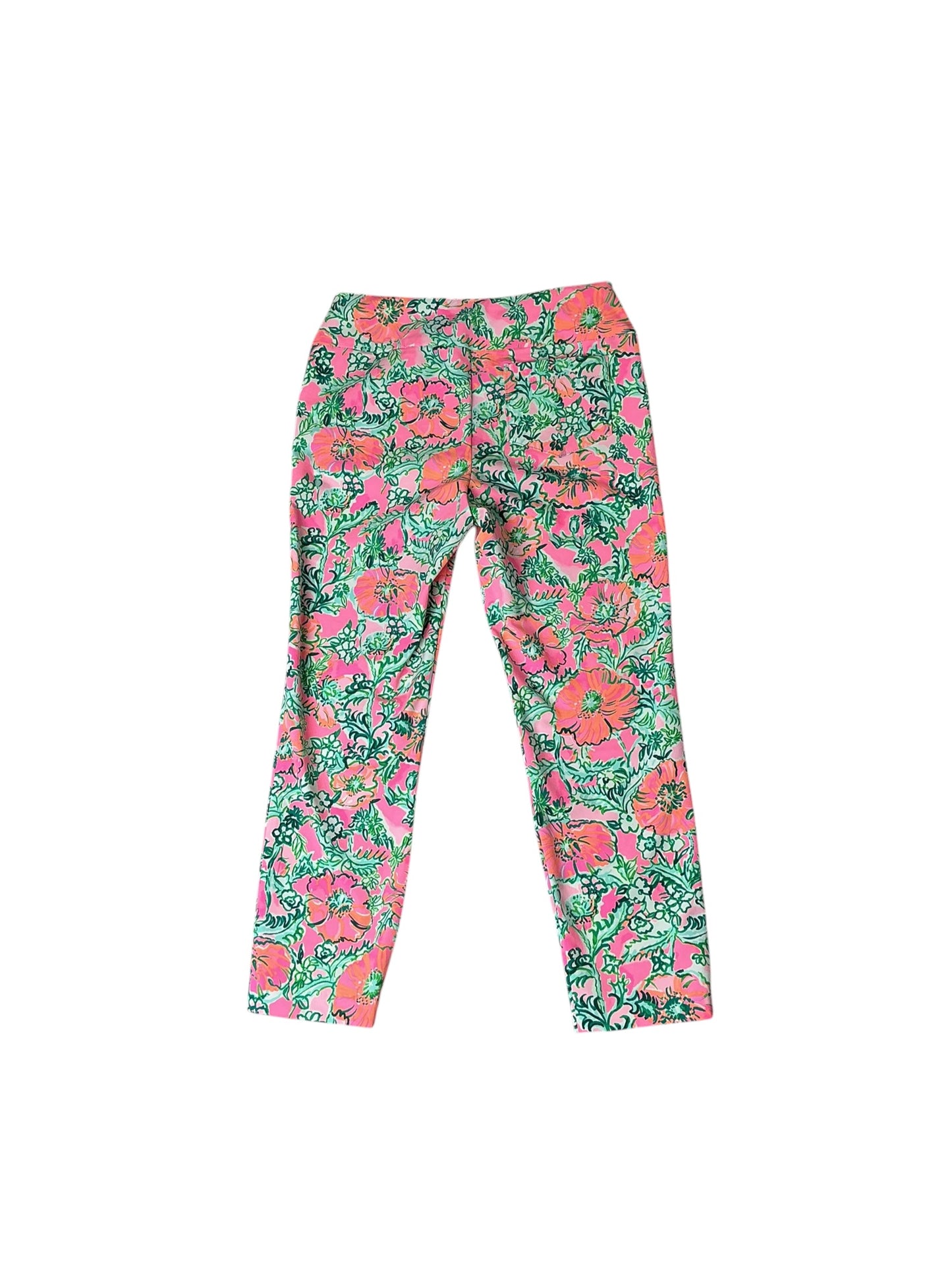 Lilly Pulitzer Corso Crop Pant UPF 50+ Soleil Pink Perfect Poppy Golf - Size 4