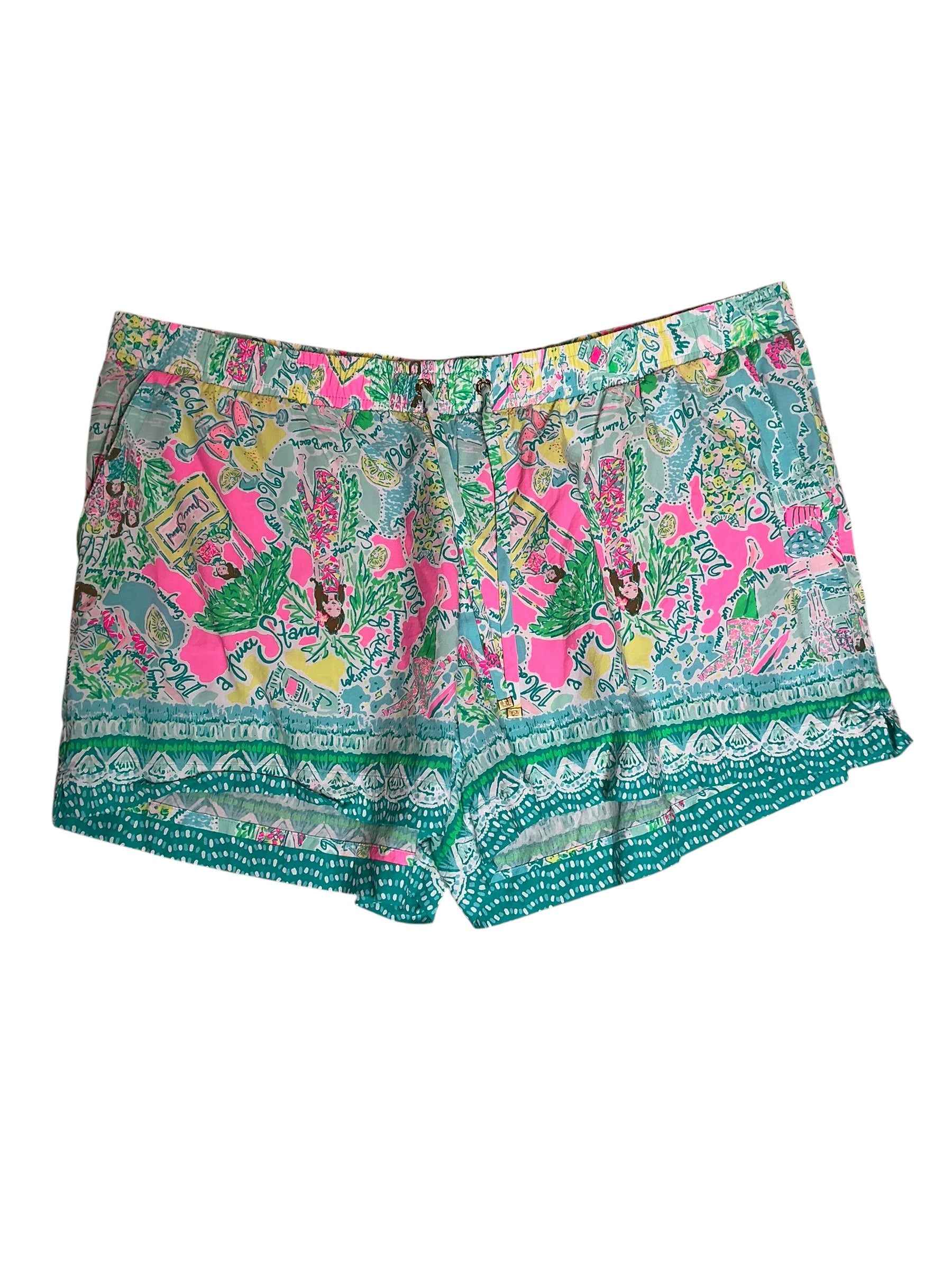 Lilly Pulitzer Katia Pull-On Short In The Beginning - Size XL