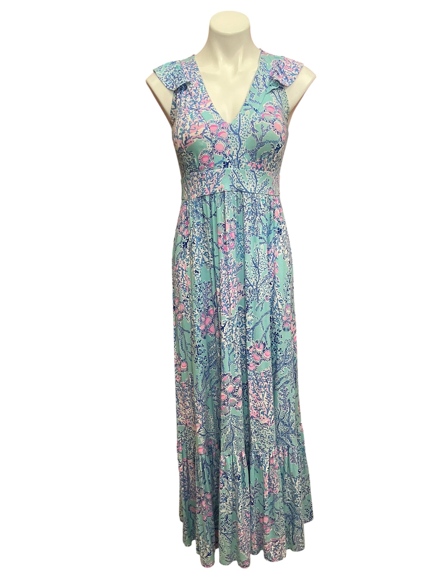 Lilly Pulitzer Vyra Maxi Dress Rose To The Occasion - Size 8