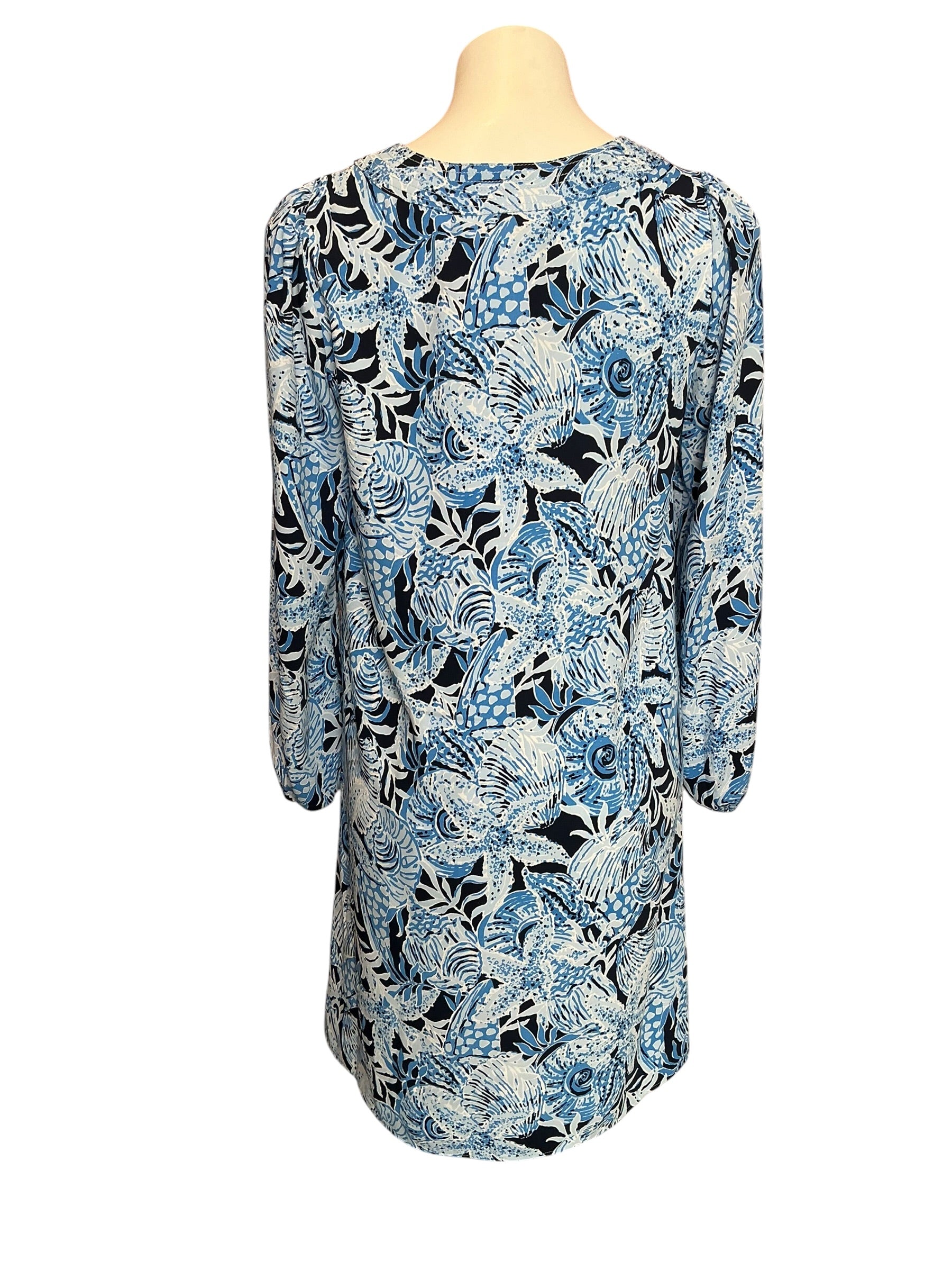 Lilly Pulitzer Olivine A-Line Dress Bonaire Blue Coastal Constellation - Size 6