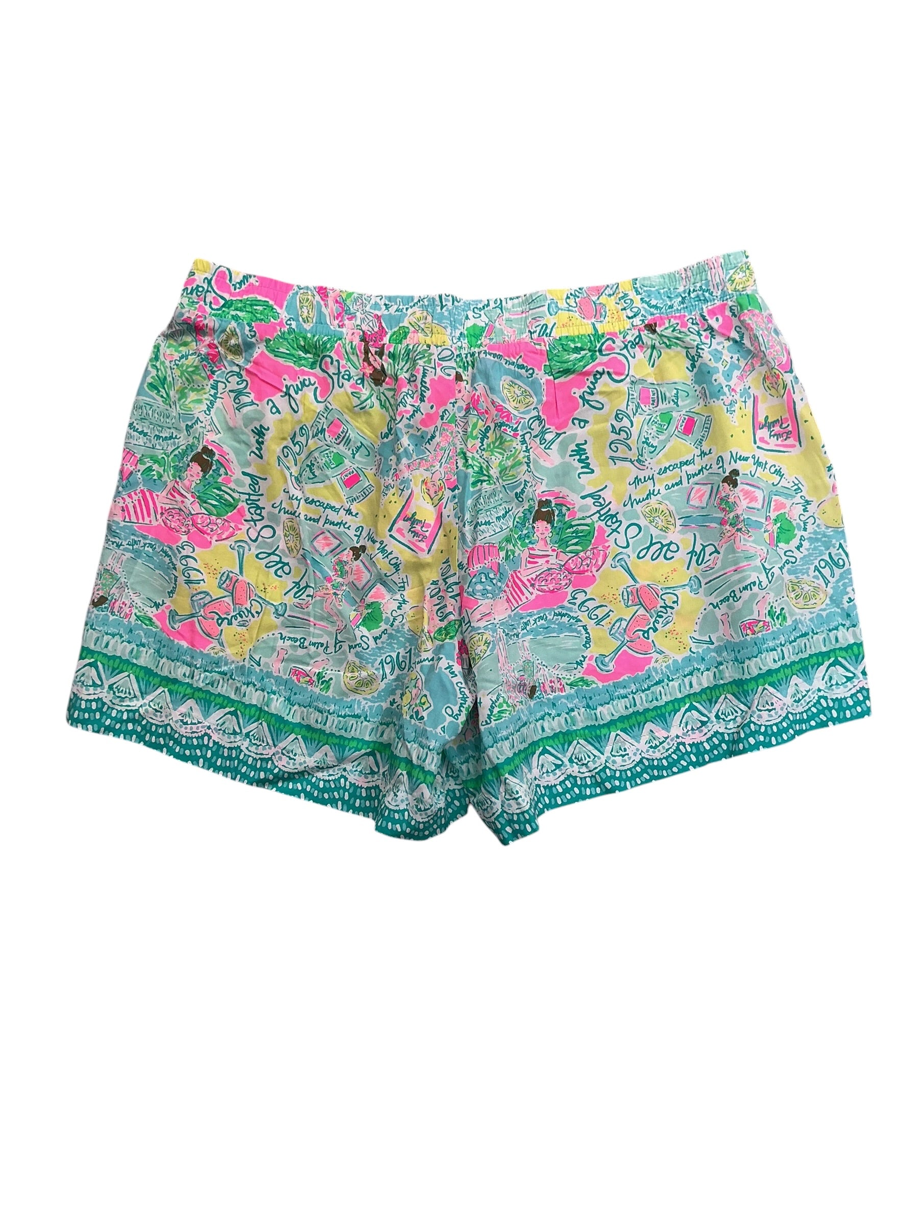 Lilly Pulitzer Katia Shorts Multi Pop Up In The Beginning - Size M