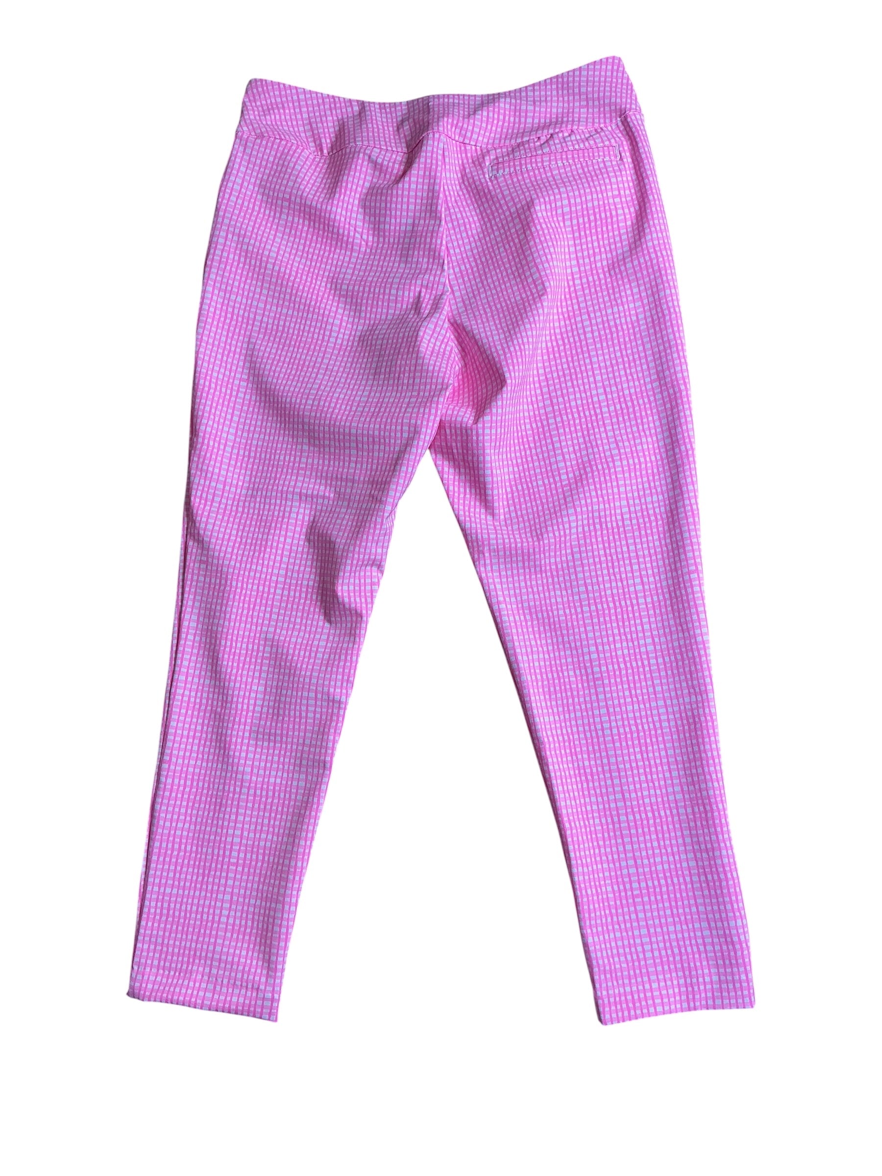 Lilly Pulitzer NWT Corso Pant UPF 50+ - Prosecco Pink Gingham Style - Size 16