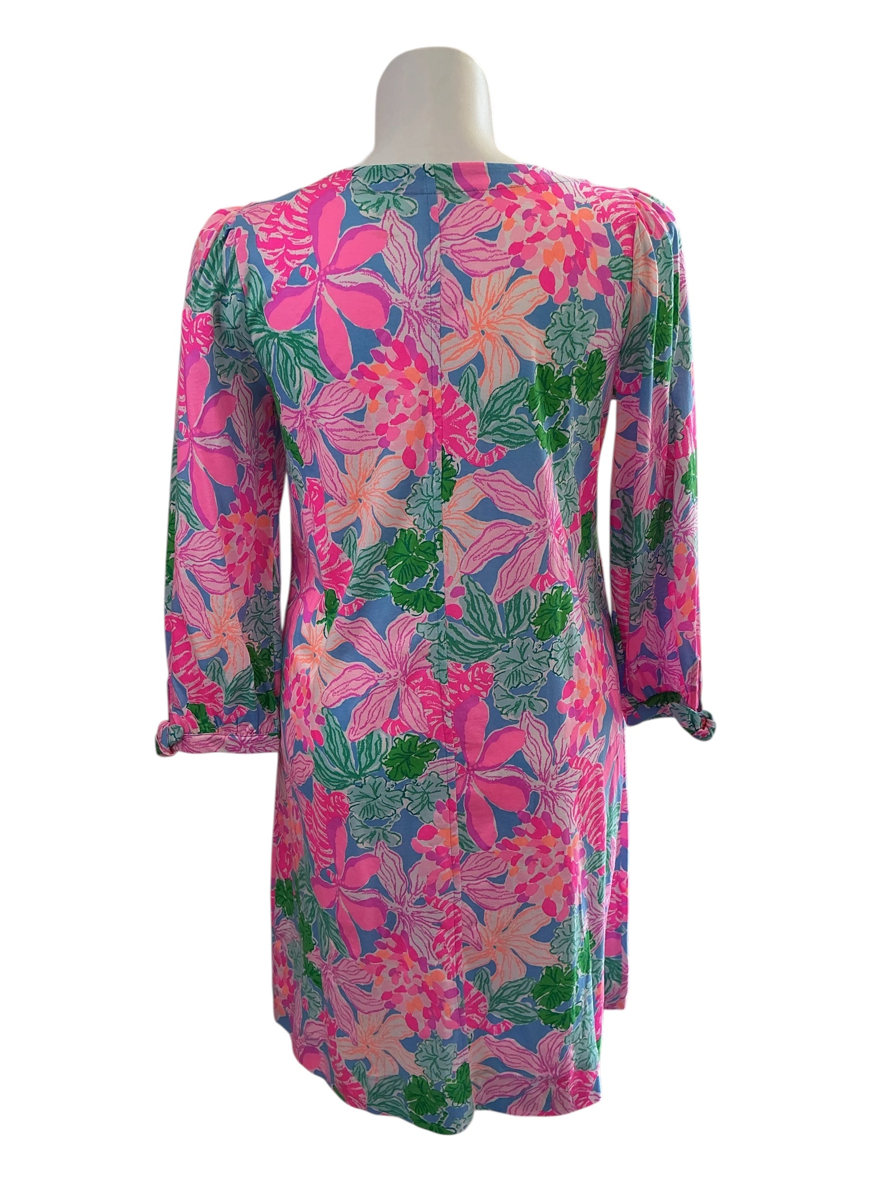 Lilly Pulitzer NWT Catch 3/4 Sleeve Dress - Multi Tigers Lair - Size XL