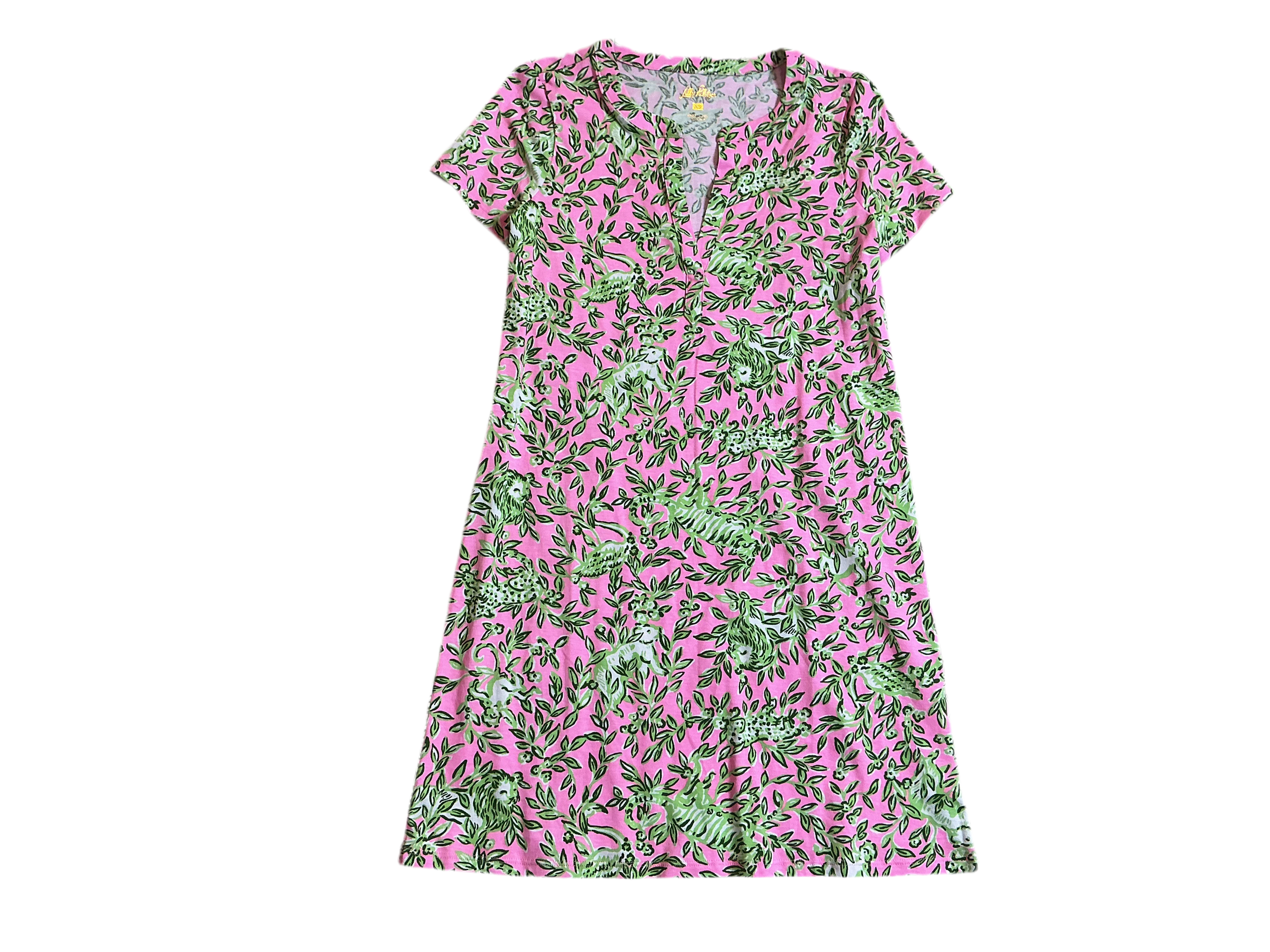 Lilly Pulitzer NWT - Dev Short Sleeve Dress - Rousseau Pink Mane Character Energy - Size XS