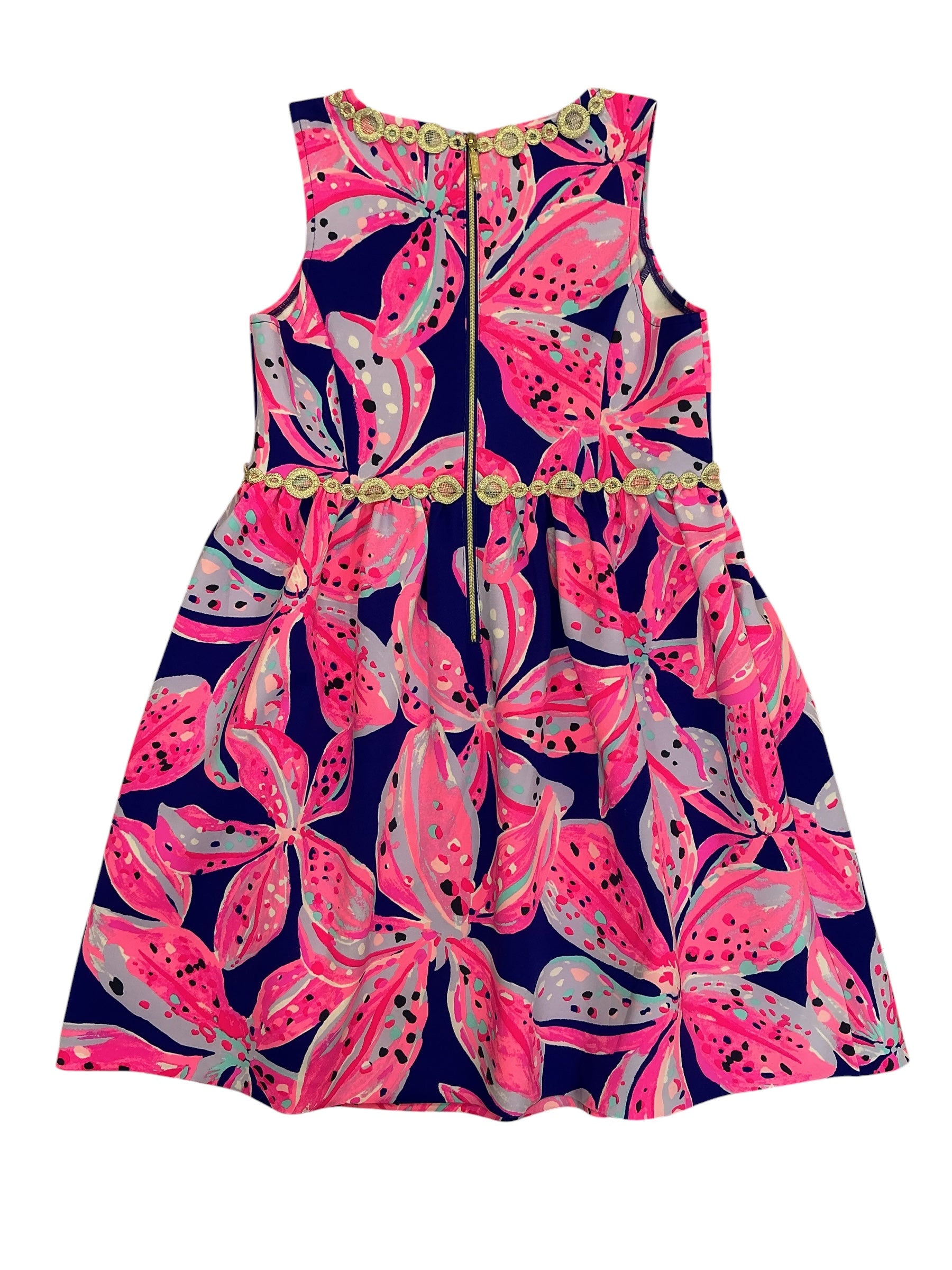 Lilly Pulitzer Kids Girls Lilly Classic Shift Dress Royal Purple Wild Child - Size XL 12-14